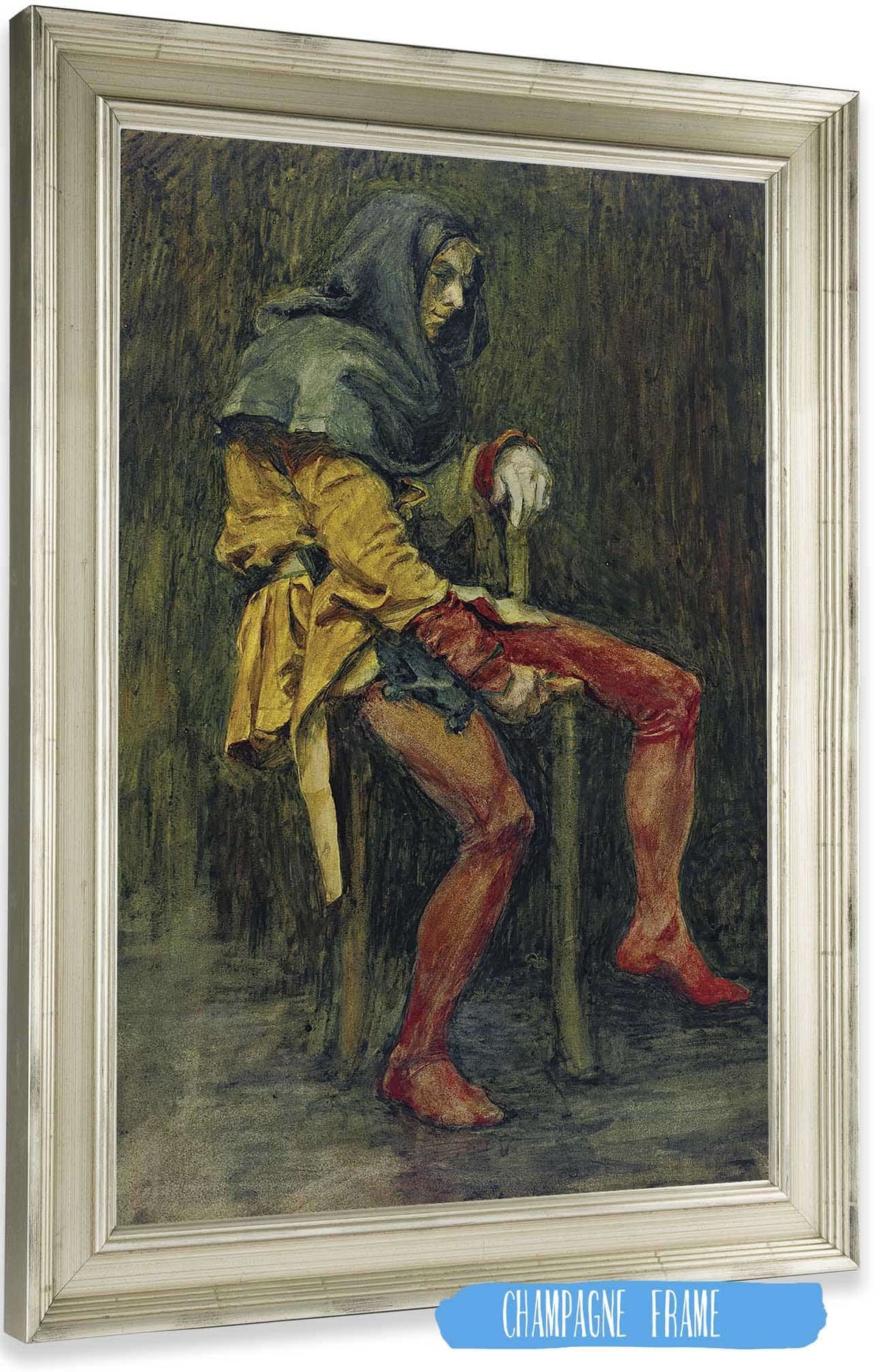 Touchstone The Jester by John William Waterhouse Posters, Prints, & Visual Artwork