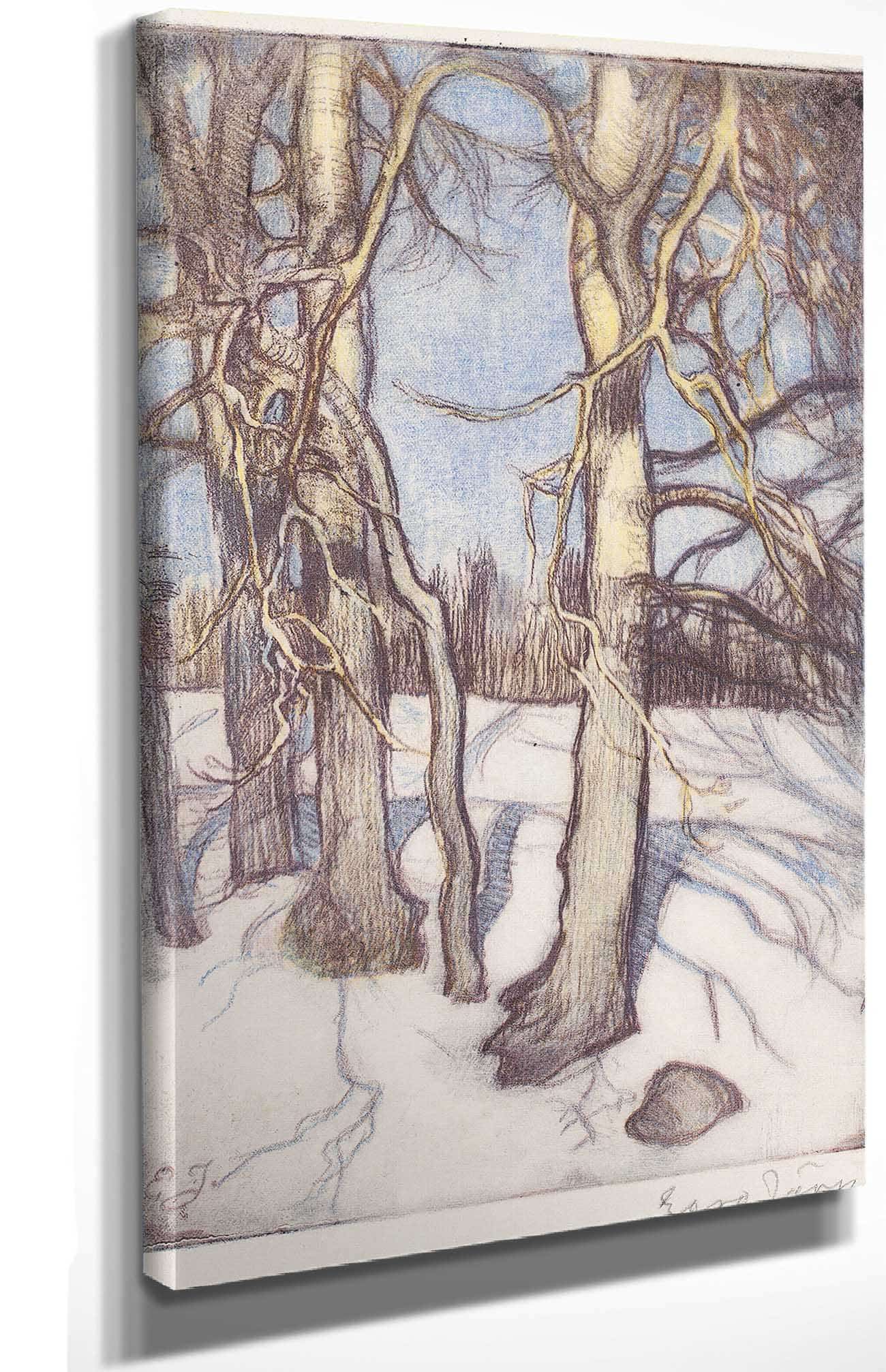 Trees In Winter by Eero Jarnefelt Posters, Prints, & Visual Artwork