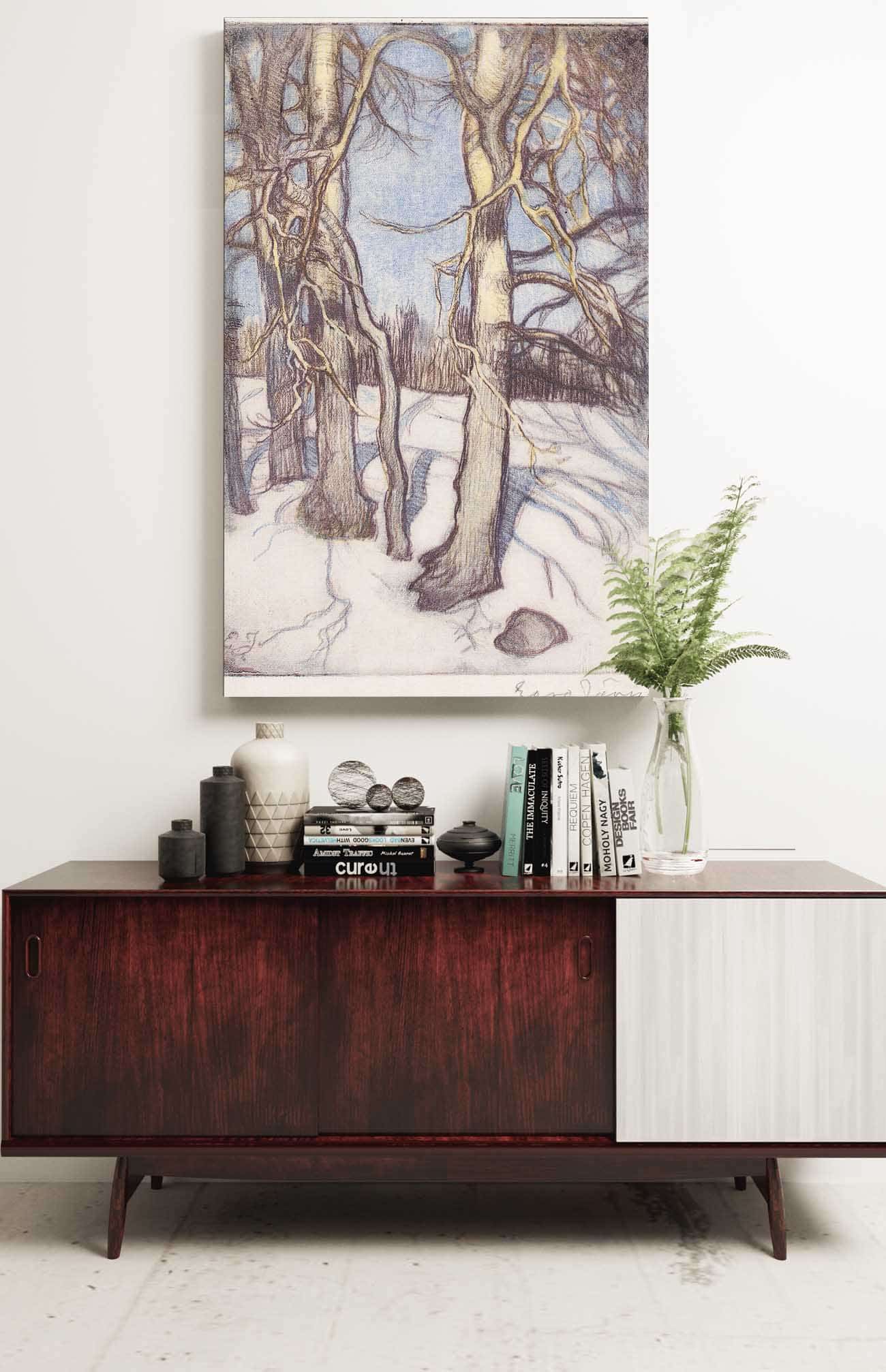 Trees In Winter by Eero Jarnefelt Posters, Prints, & Visual Artwork