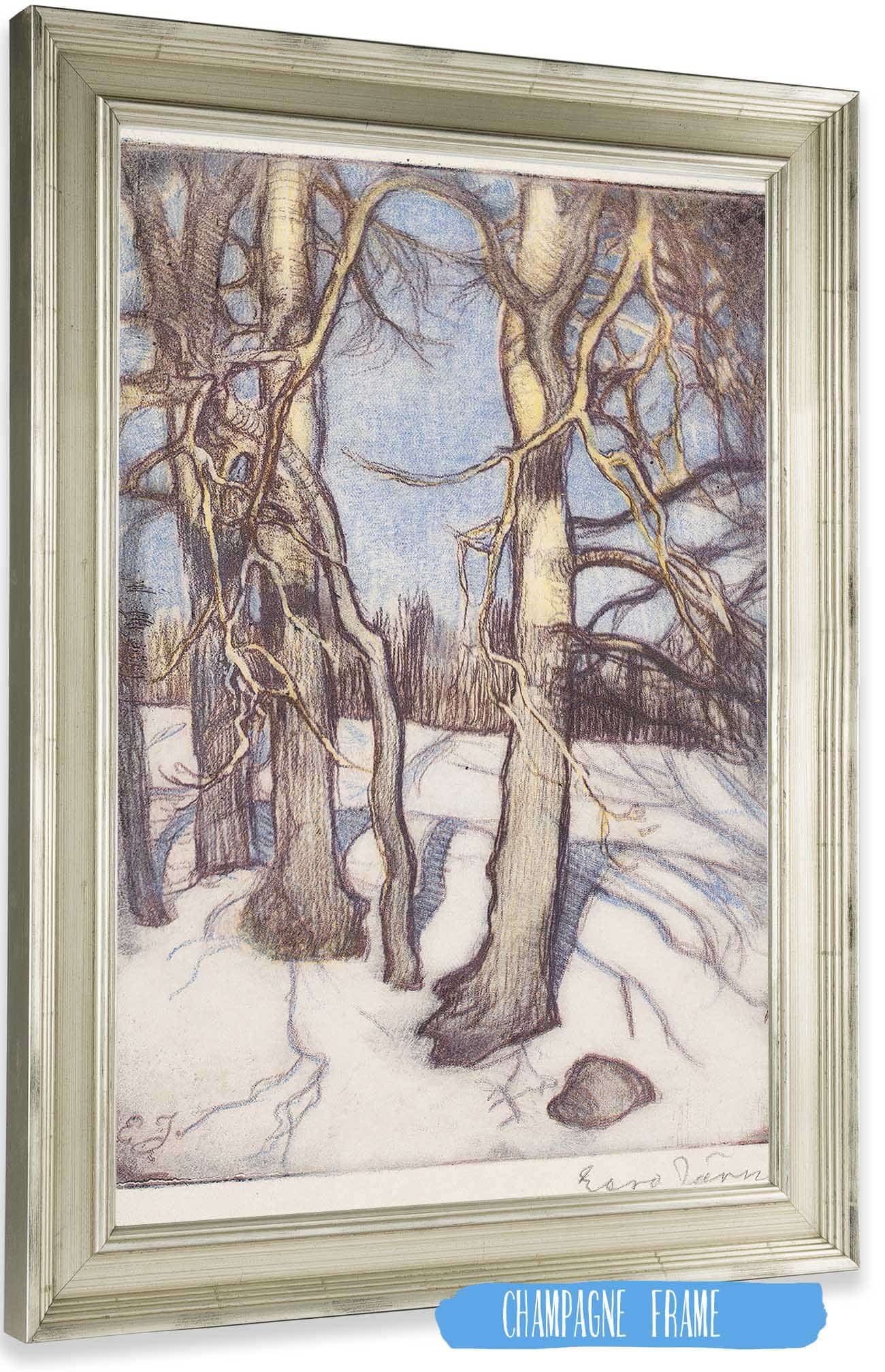 Trees In Winter by Eero Jarnefelt Posters, Prints, & Visual Artwork