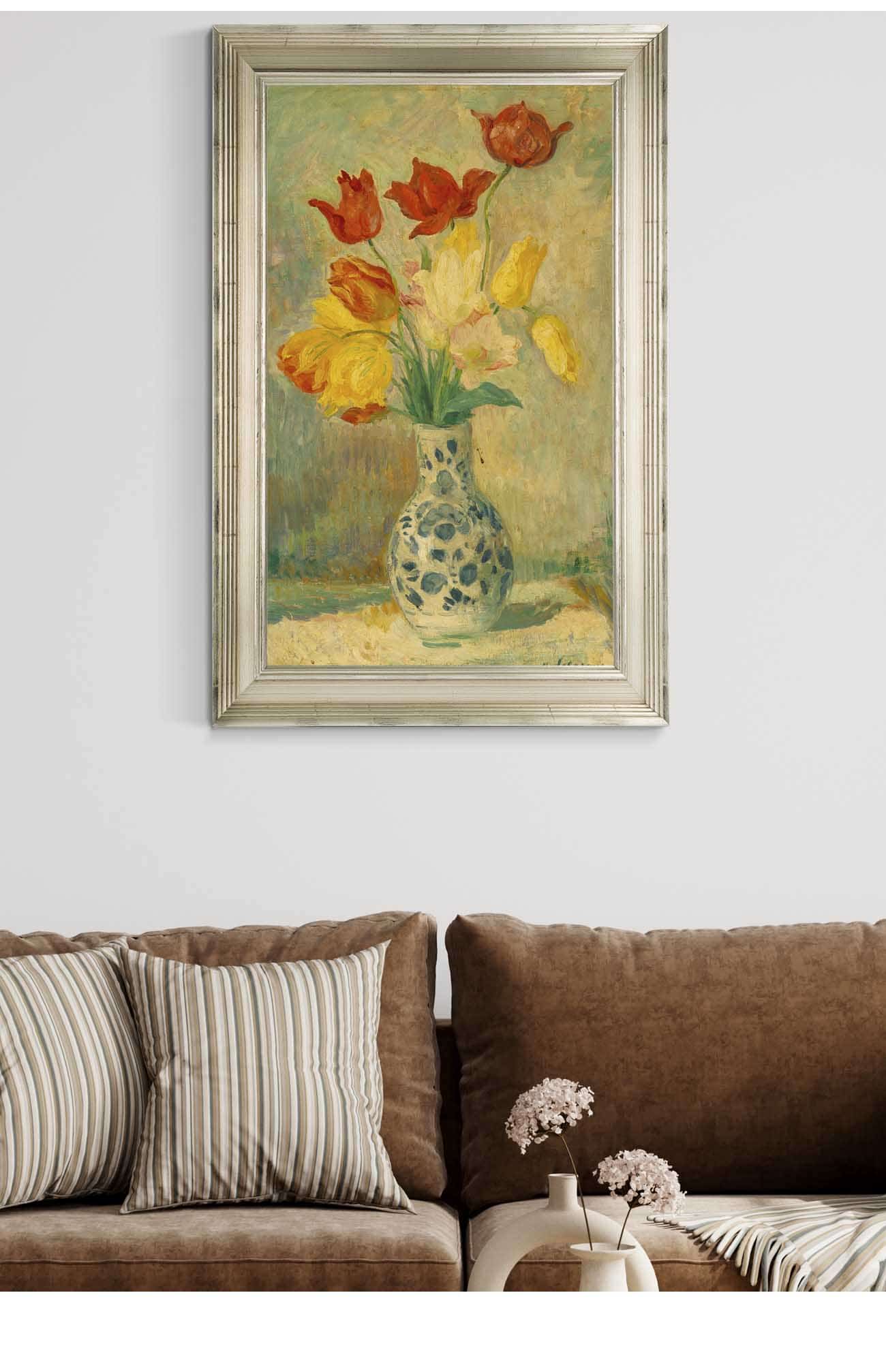 Tulips In A Delftware Vase by Henri Lebasque Posters, Prints, & Visual Artwork