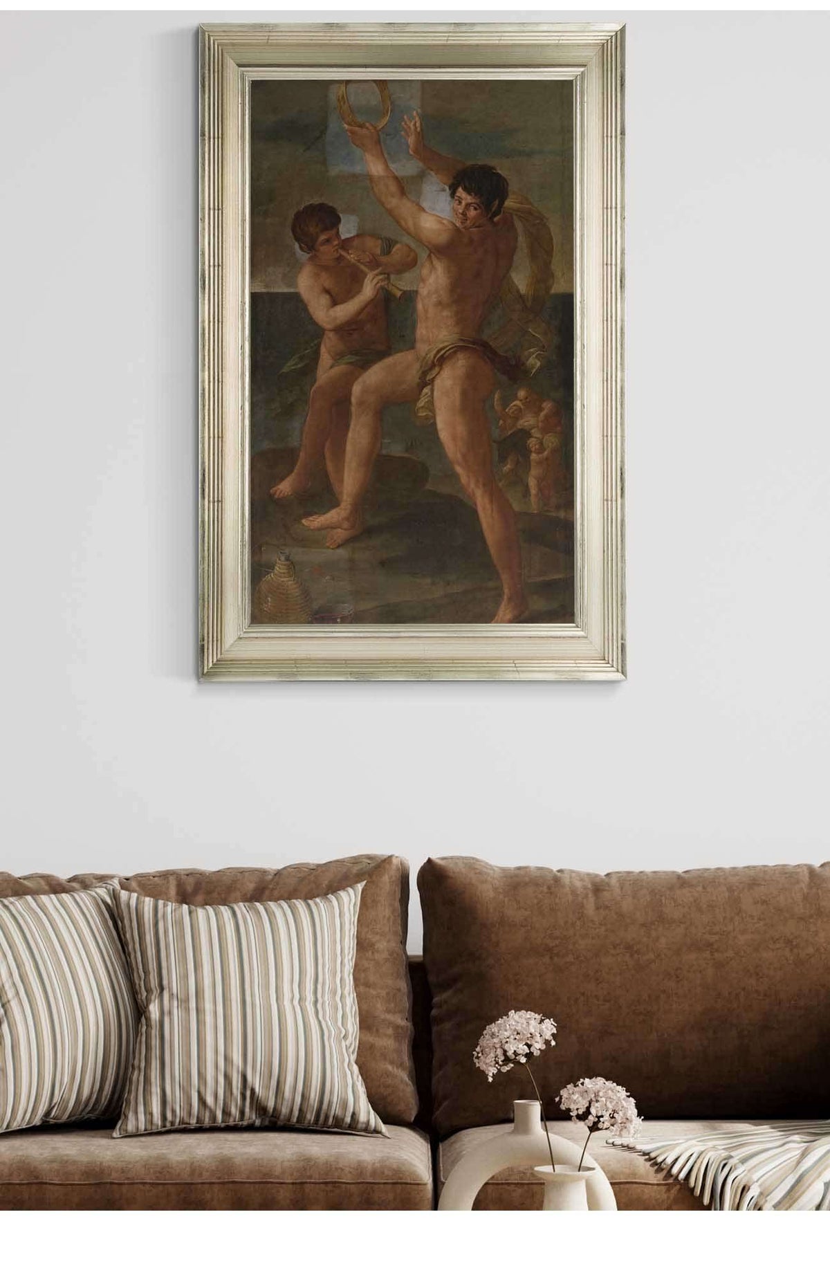 Two Fauns In A Bacchic Dance by Guido Reni Posters, Prints, & Visual Artwork