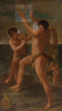 Two Fauns In A Bacchic Dance by Guido Reni Posters, Prints, & Visual Artwork