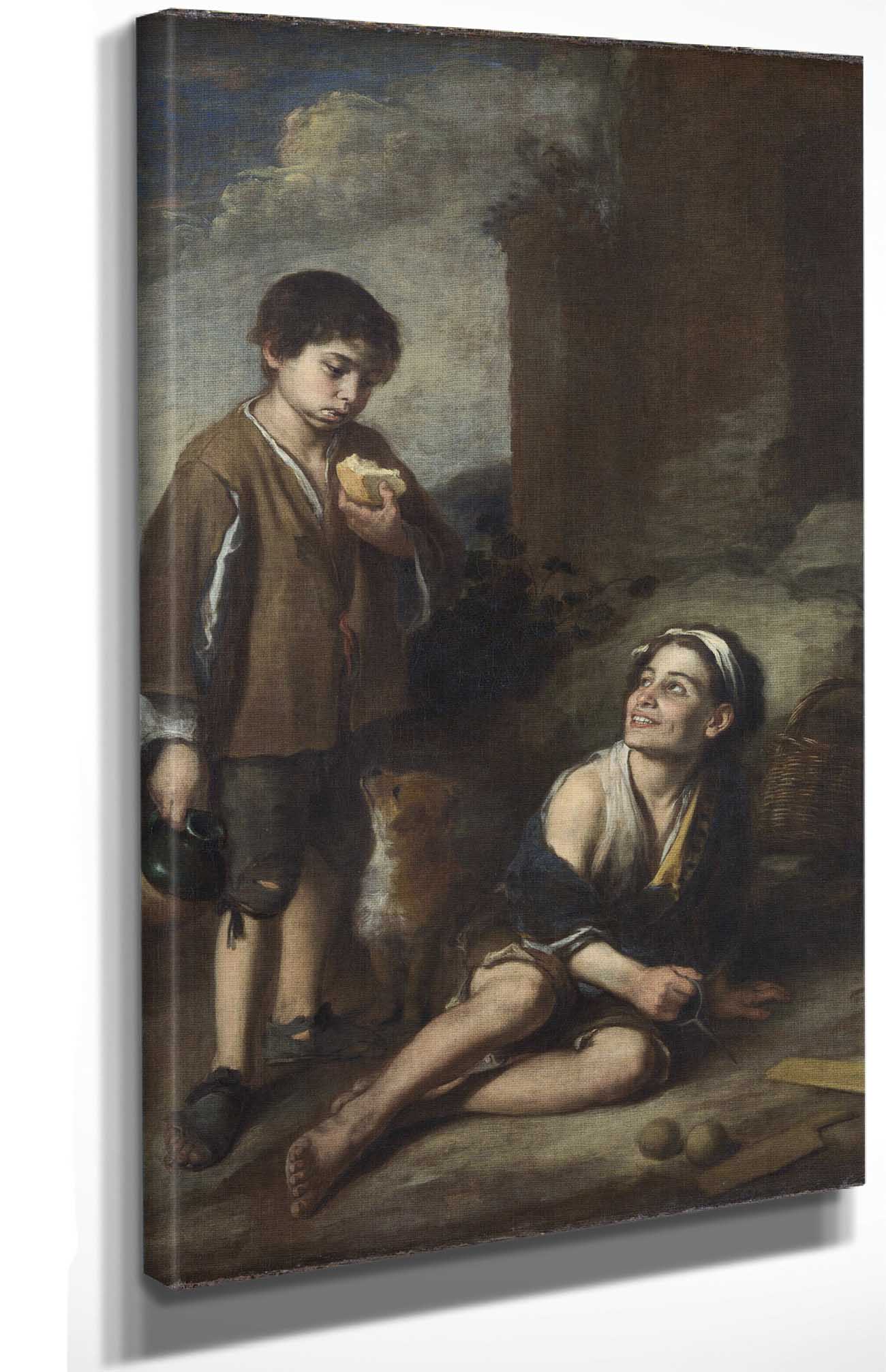 Two Peasant Boys by Bartolome Esteban Murillo Posters, Prints, & Visual Artwork