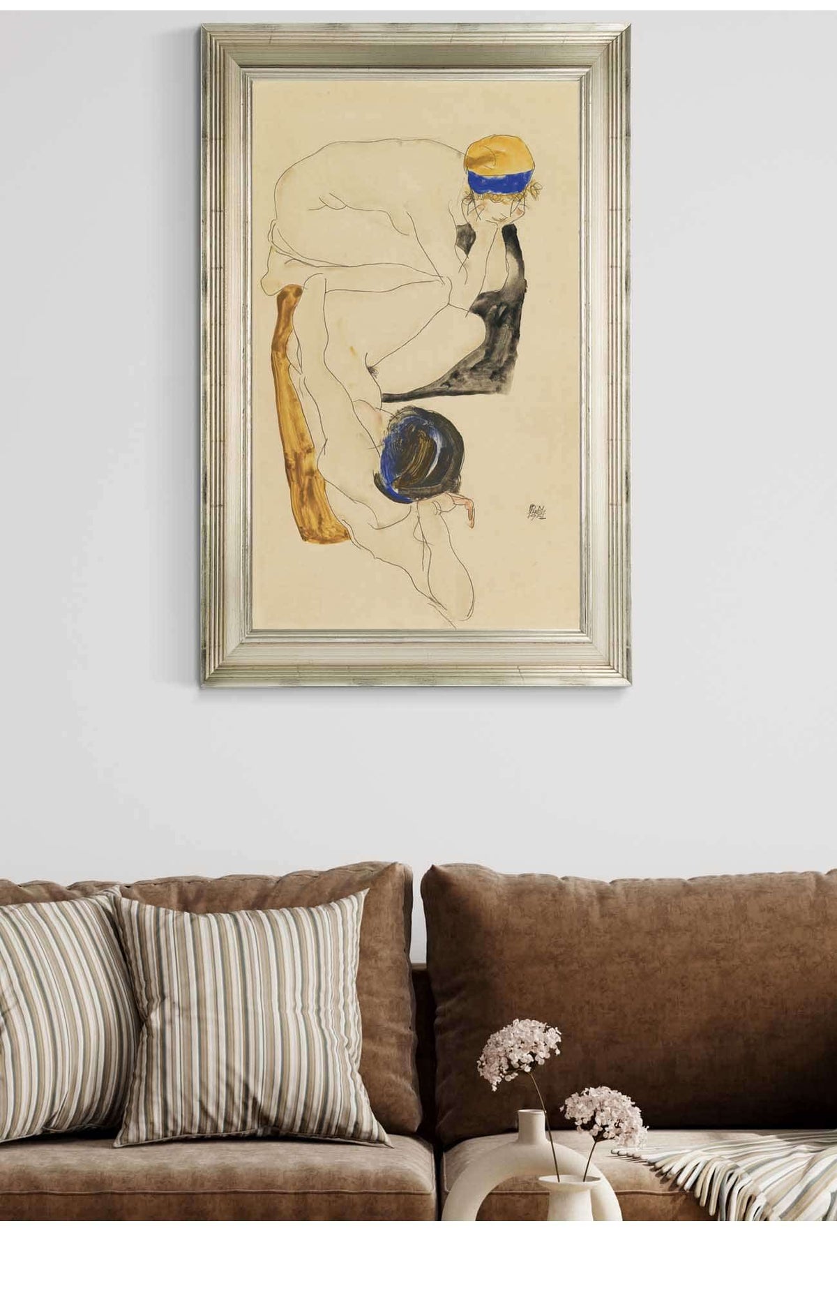 Two Reclining Figures by Egon Schiele Posters, Prints, & Visual Artwork
