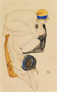 Two Reclining Figures by Egon Schiele Posters, Prints, & Visual Artwork