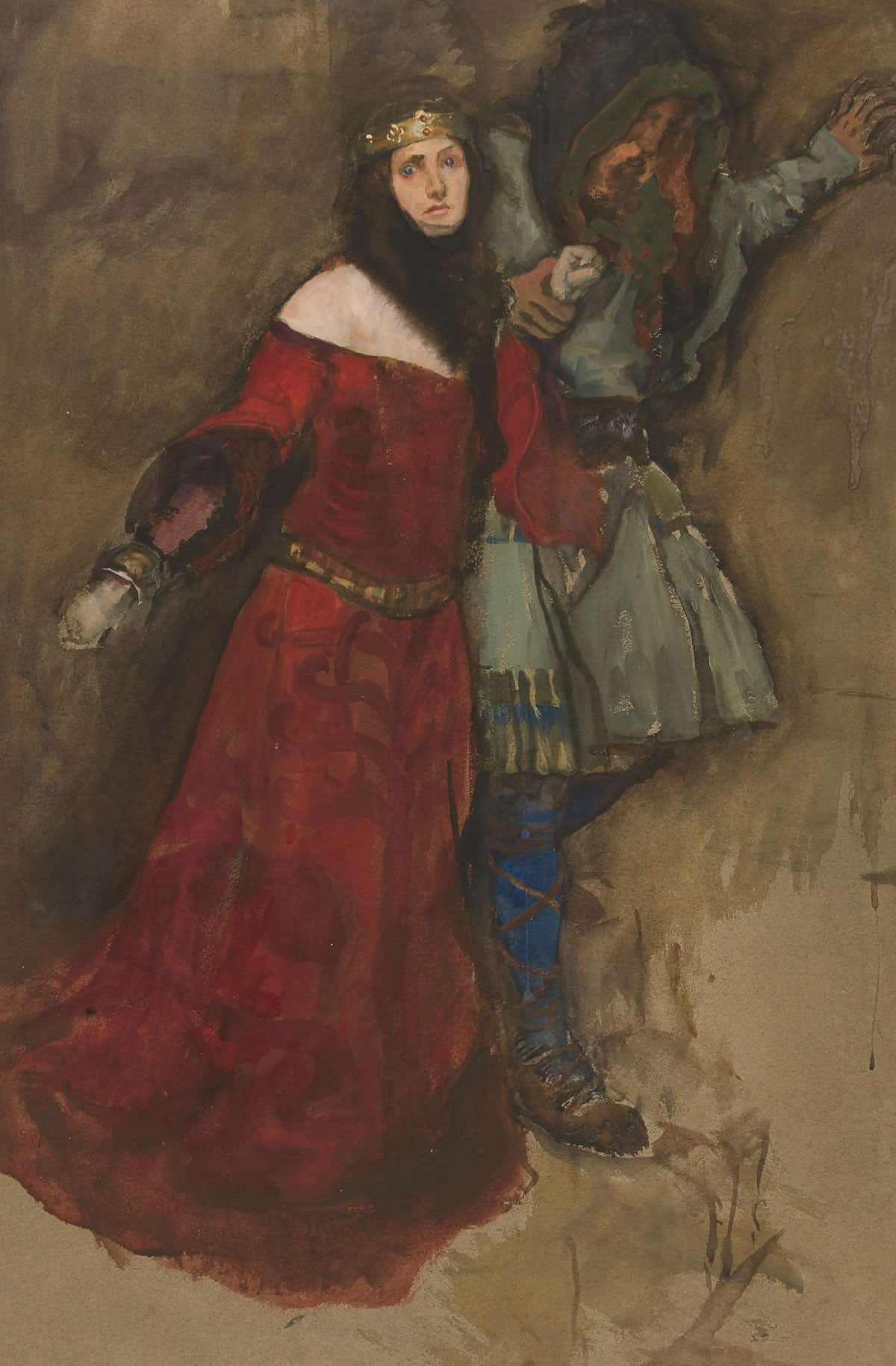 Unidentified Scene From Hamlet Or Macbeth by Edwin Austin Abbey Posters, Prints, & Visual Artwork