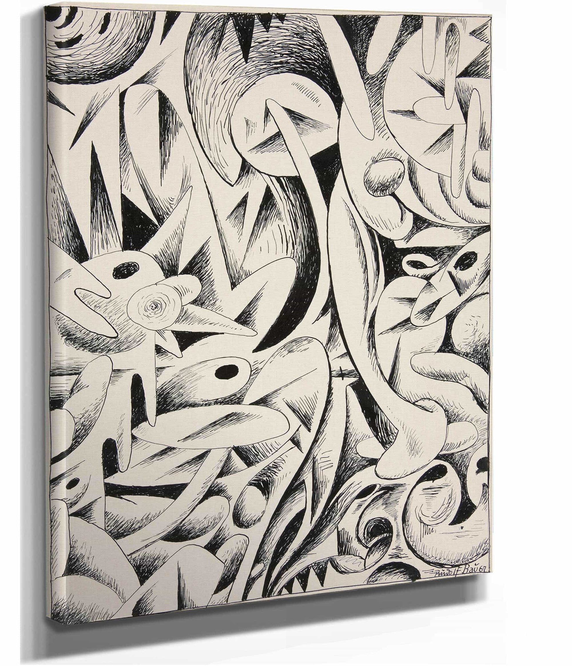 Untitled Abstract Forms  by Rudolf Bauer Posters, Prints, & Visual Artwork