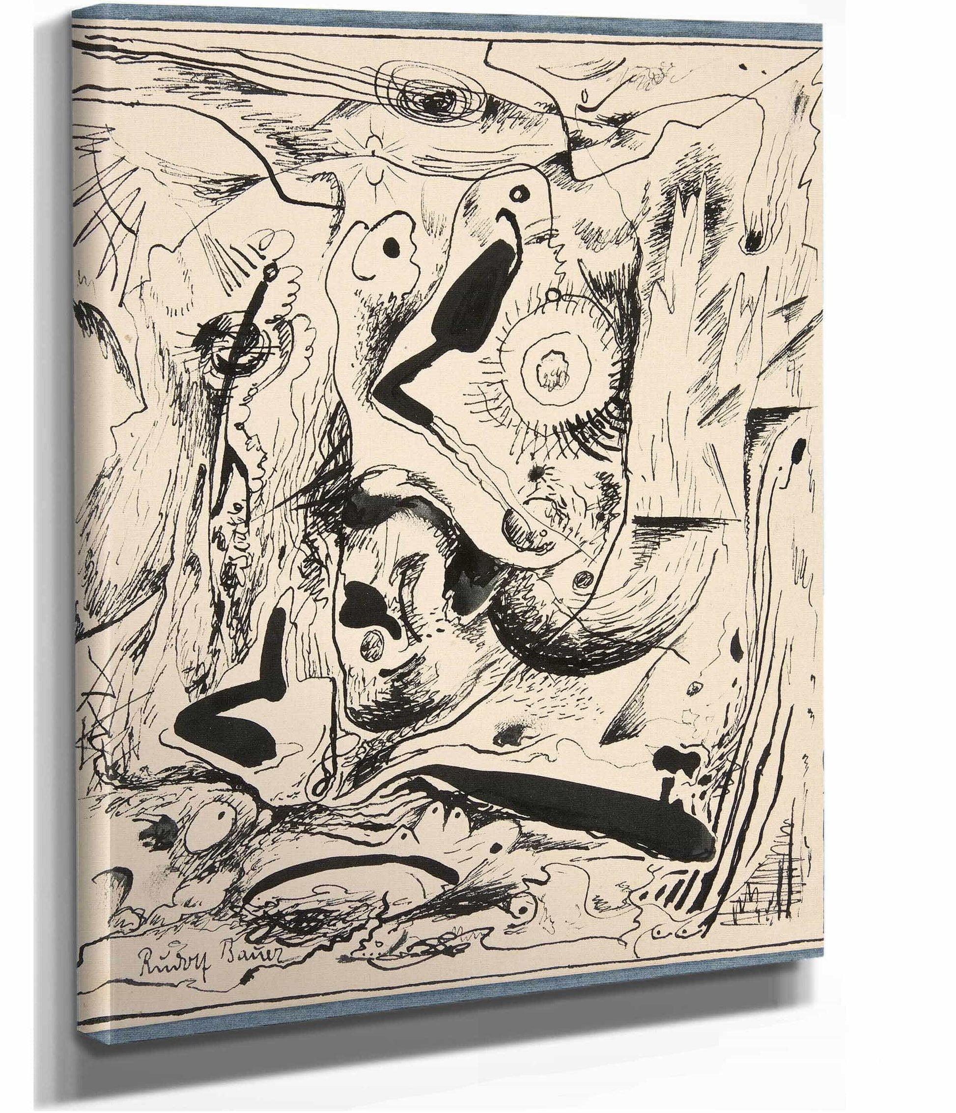 Untitled Abstract Forms  by Rudolf Bauer Posters, Prints, & Visual Artwork