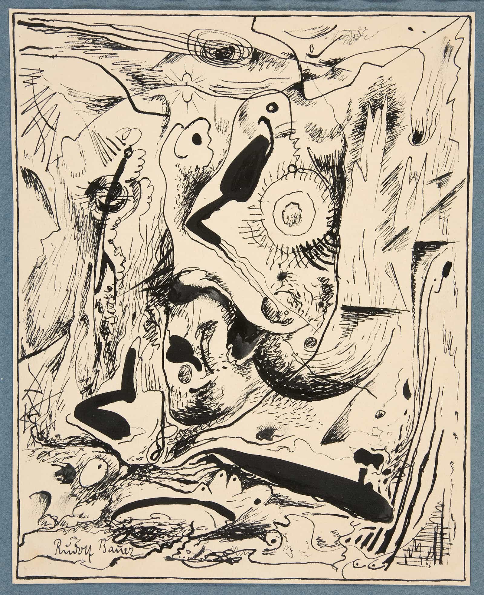 Untitled Abstract Forms  by Rudolf Bauer Posters, Prints, & Visual Artwork