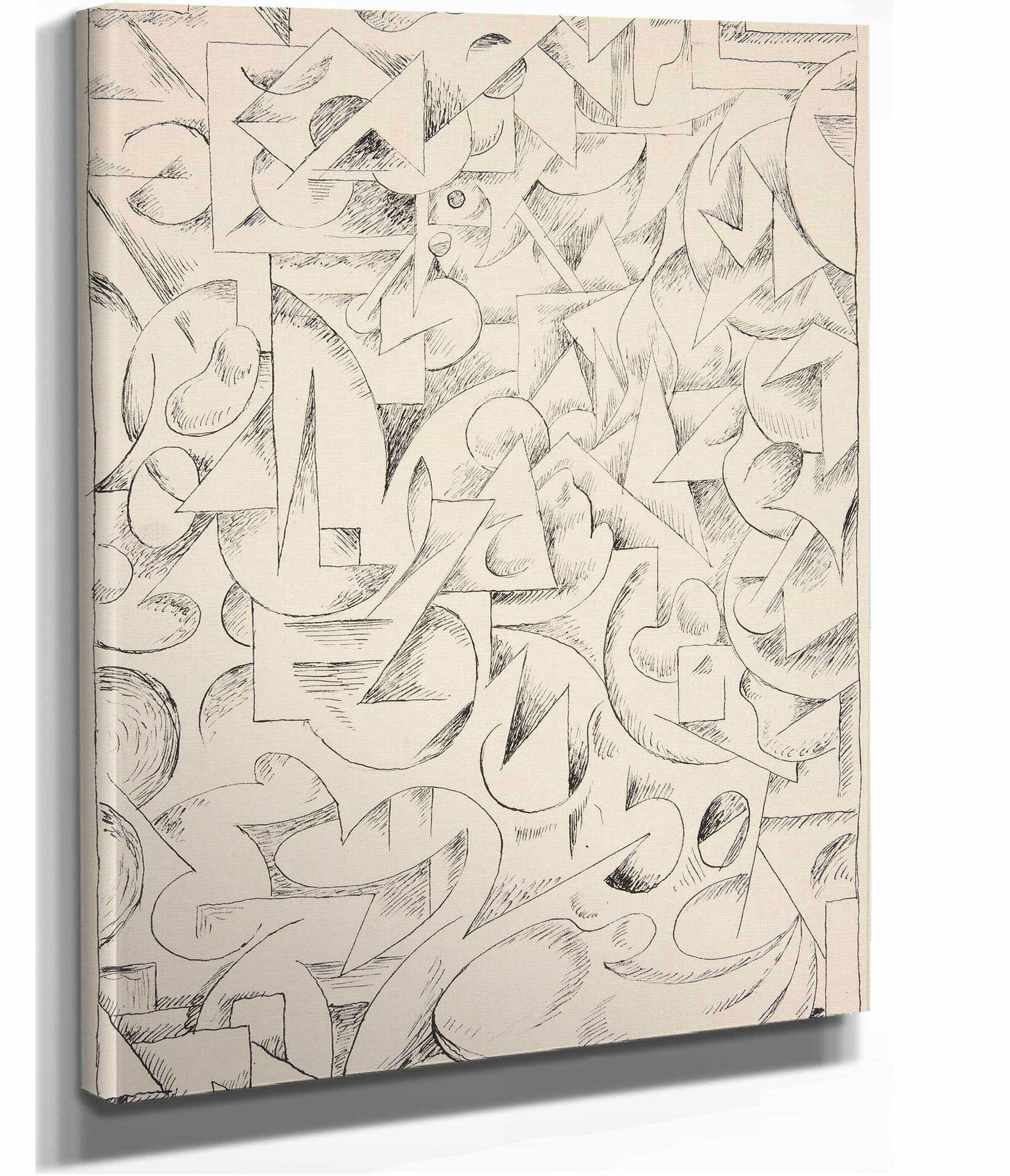 Untitled Abstract Forms  by Rudolf Bauer Posters, Prints, & Visual Artwork