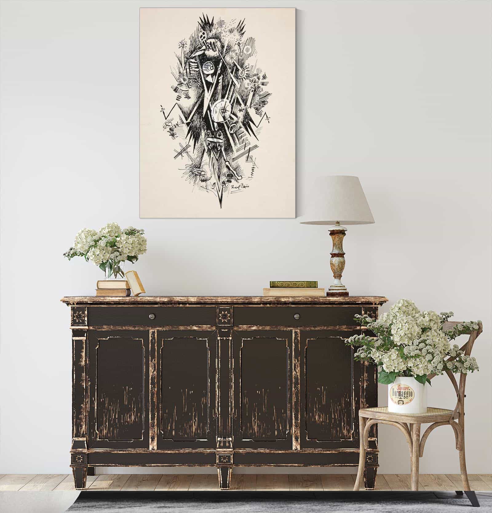 Untitled Abstract Forms  by Rudolf Bauer Posters, Prints, & Visual Artwork