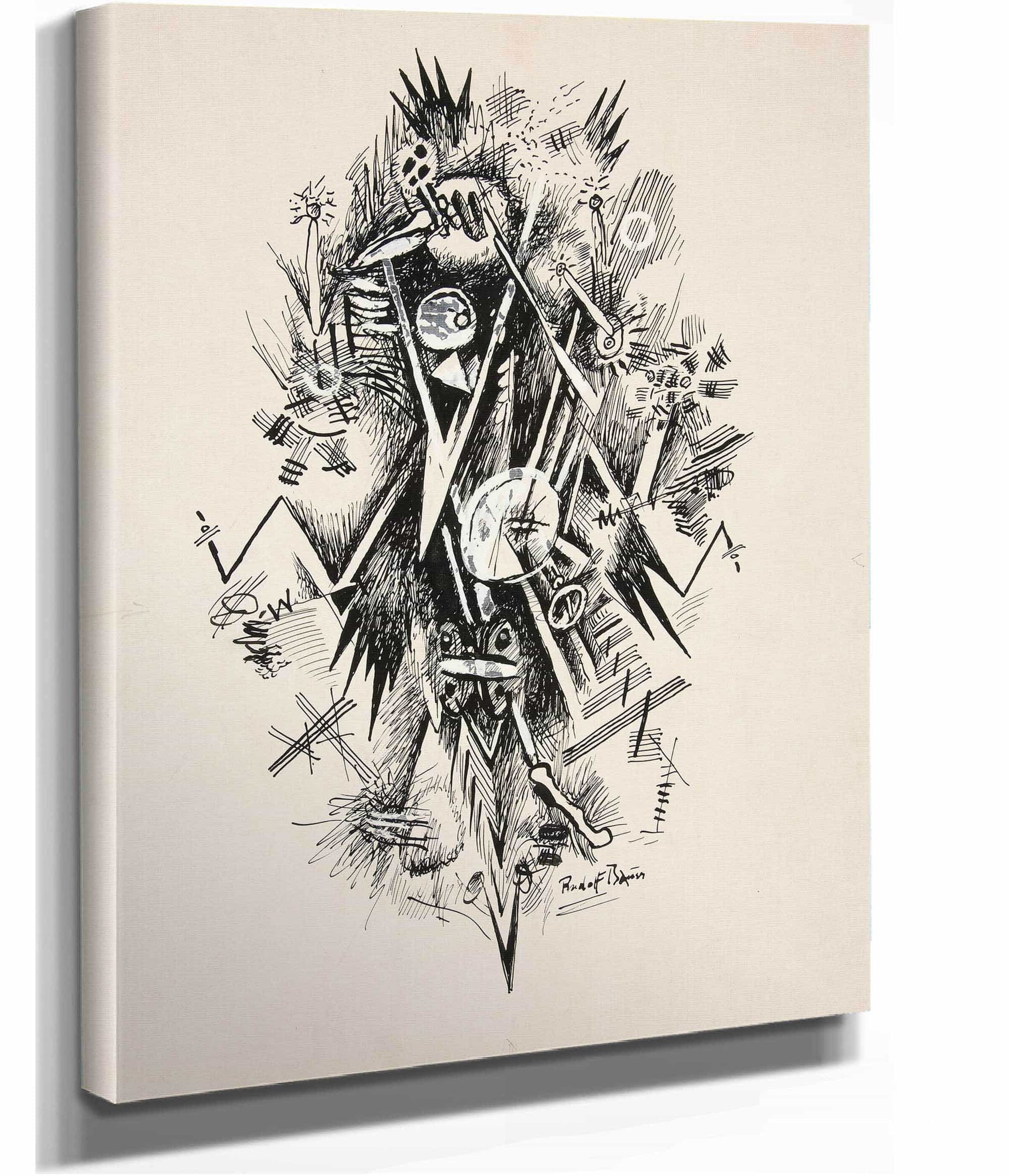 Untitled Abstract Forms  by Rudolf Bauer Posters, Prints, & Visual Artwork
