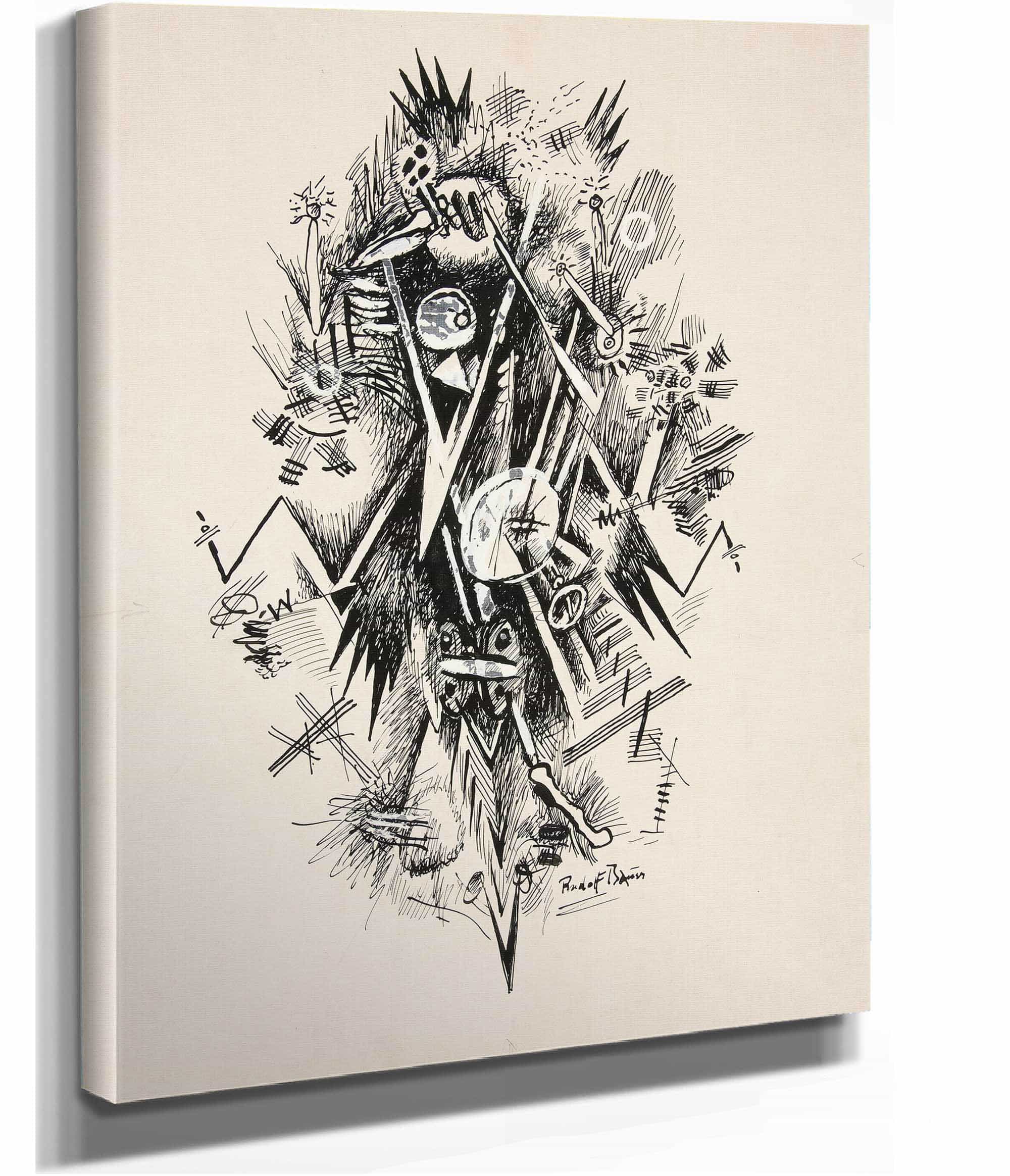 Untitled Abstract Forms  by Rudolf Bauer Posters, Prints, & Visual Artwork