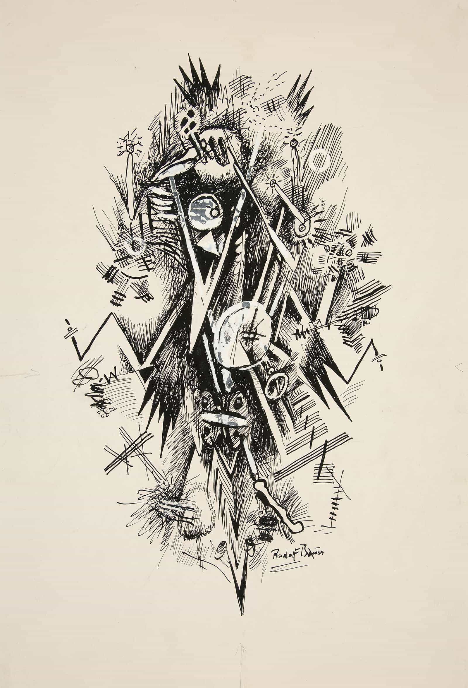Untitled Abstract Forms  by Rudolf Bauer Posters, Prints, & Visual Artwork