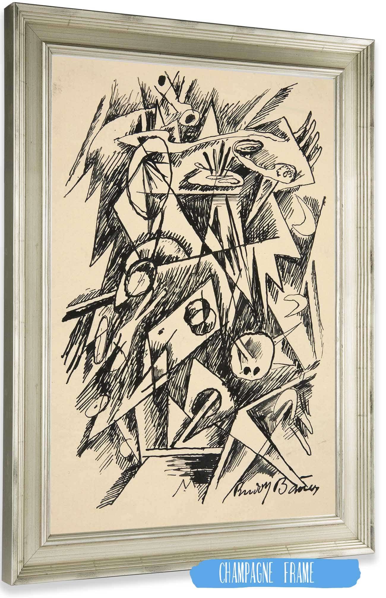Untitled Abstract Forms  by Rudolf Bauer Posters, Prints, & Visual Artwork