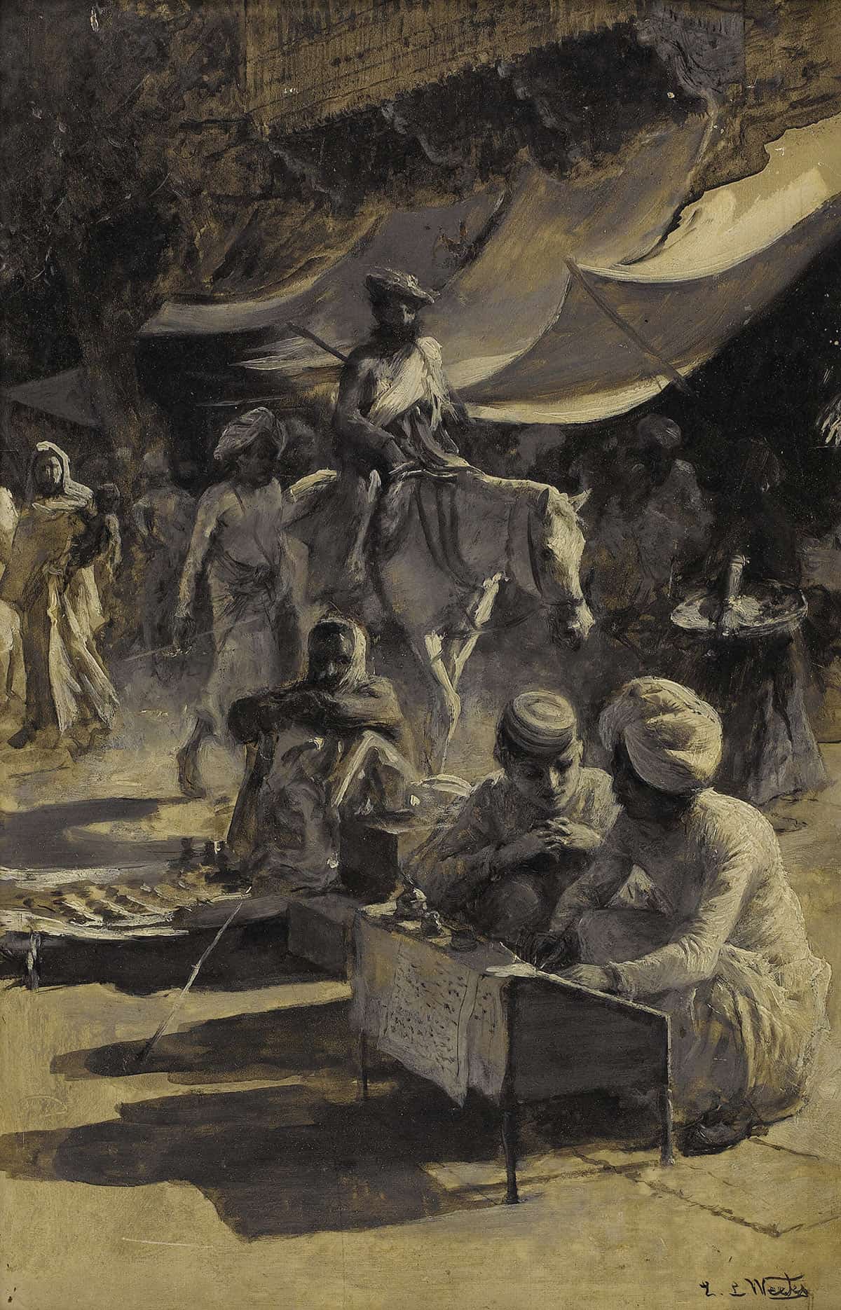 Untitled Street Life S by Edwin Lord Weeks Posters, Prints, & Visual Artwork