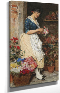 Venezianisches Blumenmadchen by Eugen Von Blaas Posters, Prints, & Visual Artwork
