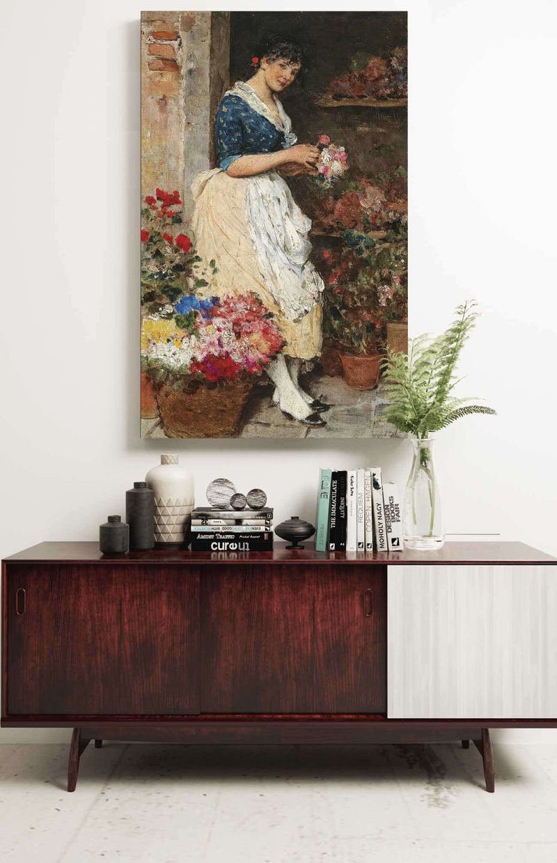 Venezianisches Blumenmadchen by Eugen Von Blaas Posters, Prints, & Visual Artwork