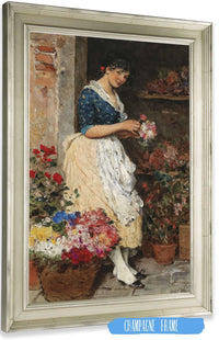 Venezianisches Blumenmadchen by Eugen Von Blaas Posters, Prints, & Visual Artwork