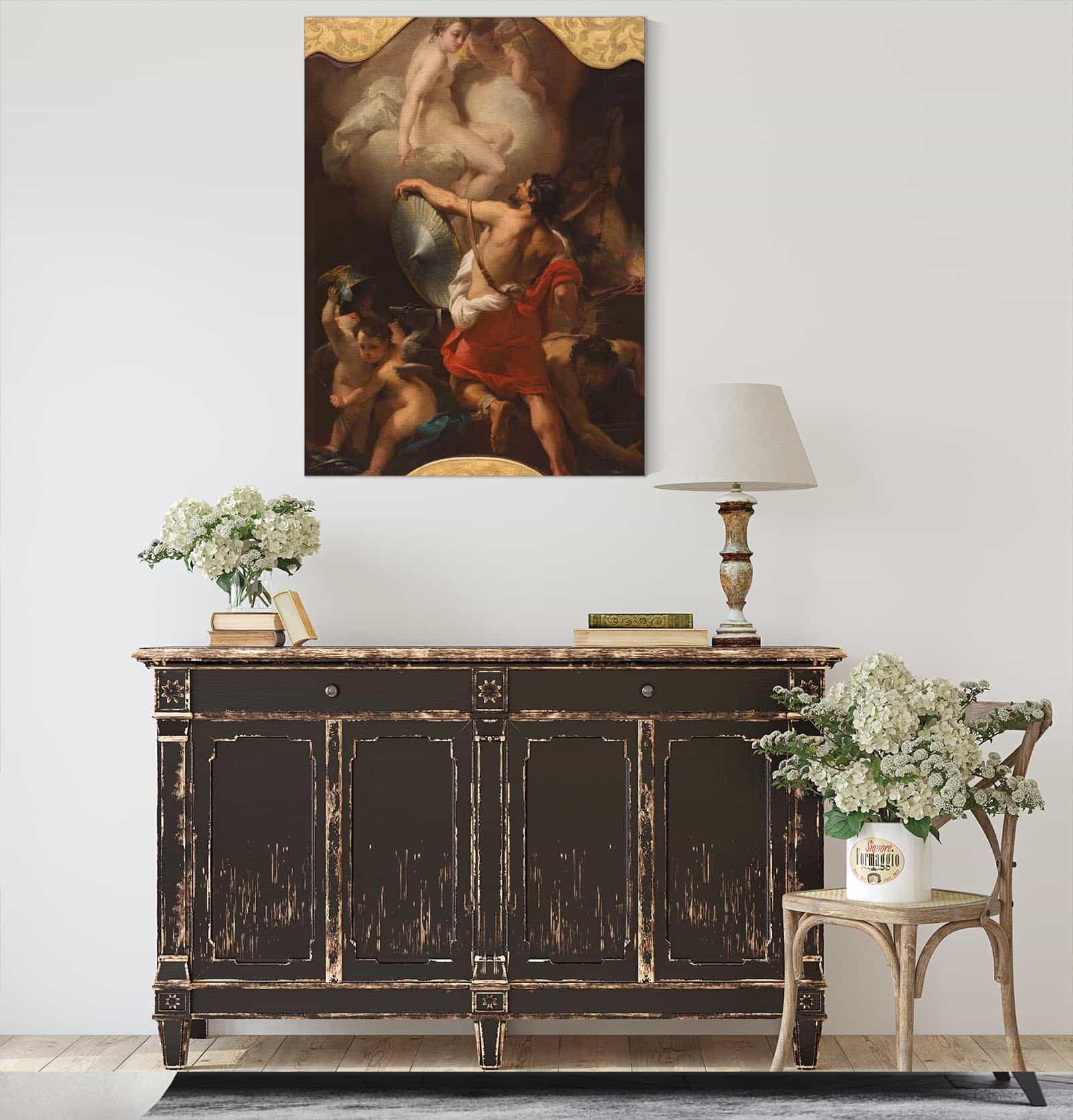 Venus Ordering Armor For Aeneas At Vulcans Forge by Gaetano Gandolfi Posters, Prints, & Visual Artwork
