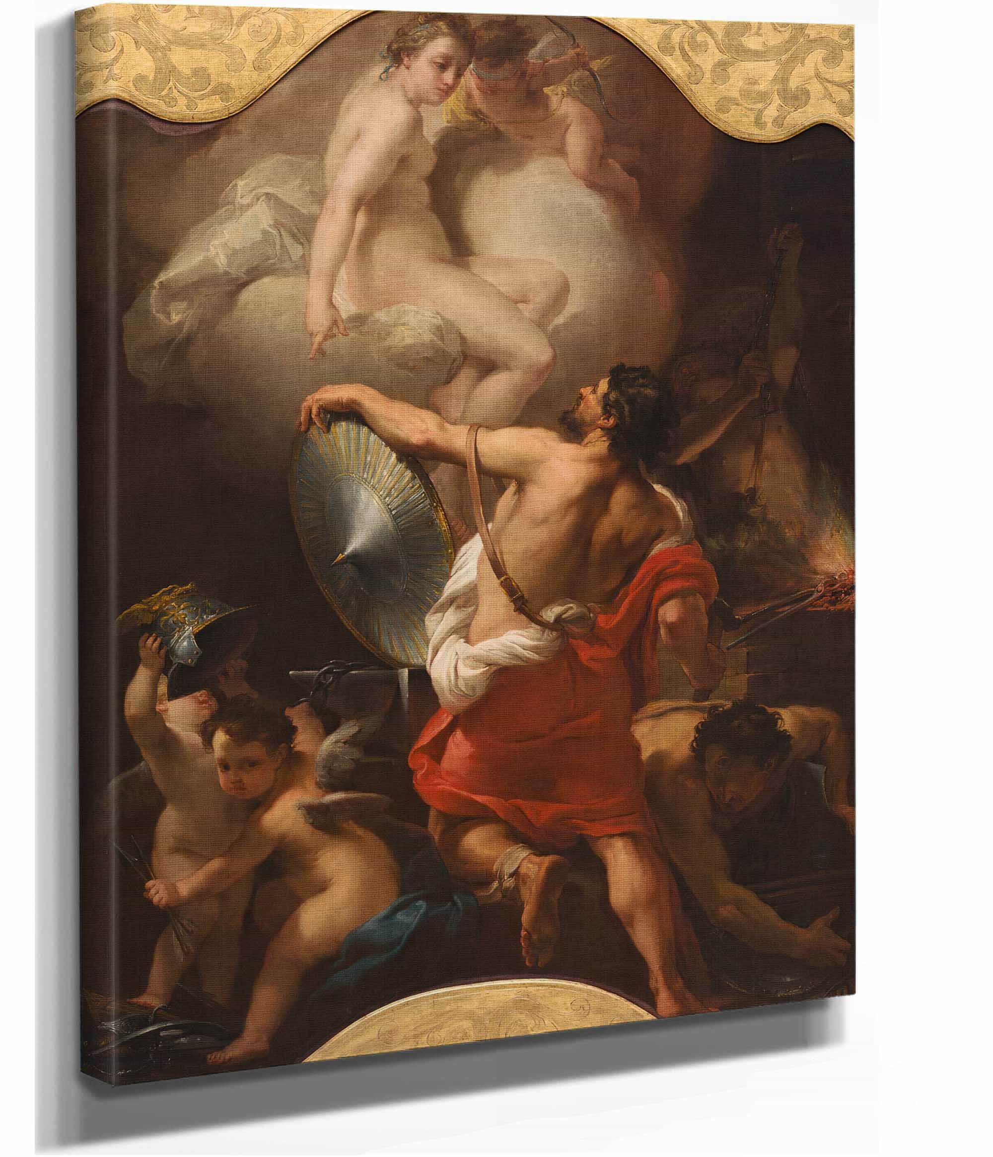 Venus Ordering Armor For Aeneas At Vulcans Forge by Gaetano Gandolfi Posters, Prints, & Visual Artwork