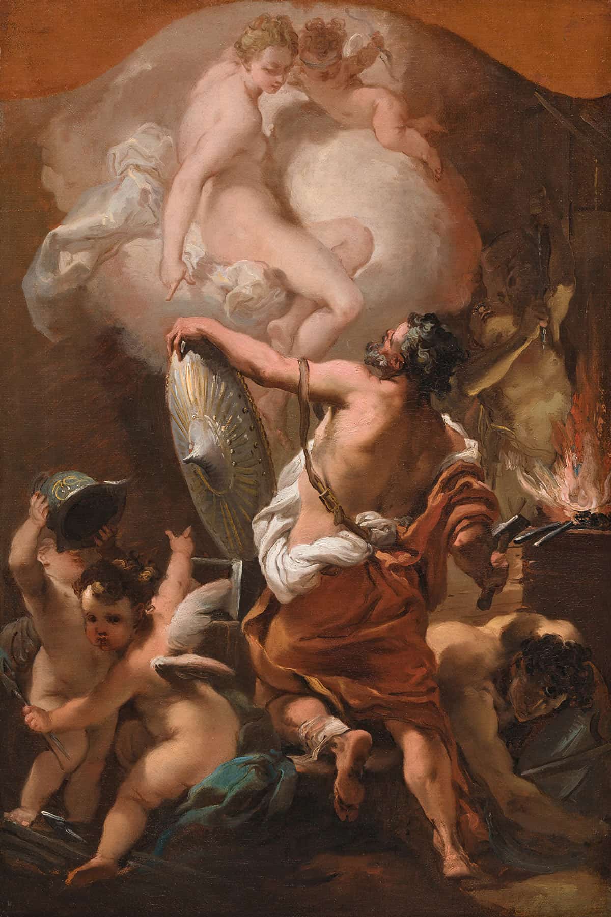 Venus Ordering Armor For Aeneas At Vulcans Forge by Gaetano Gandolfi Posters, Prints, & Visual Artwork