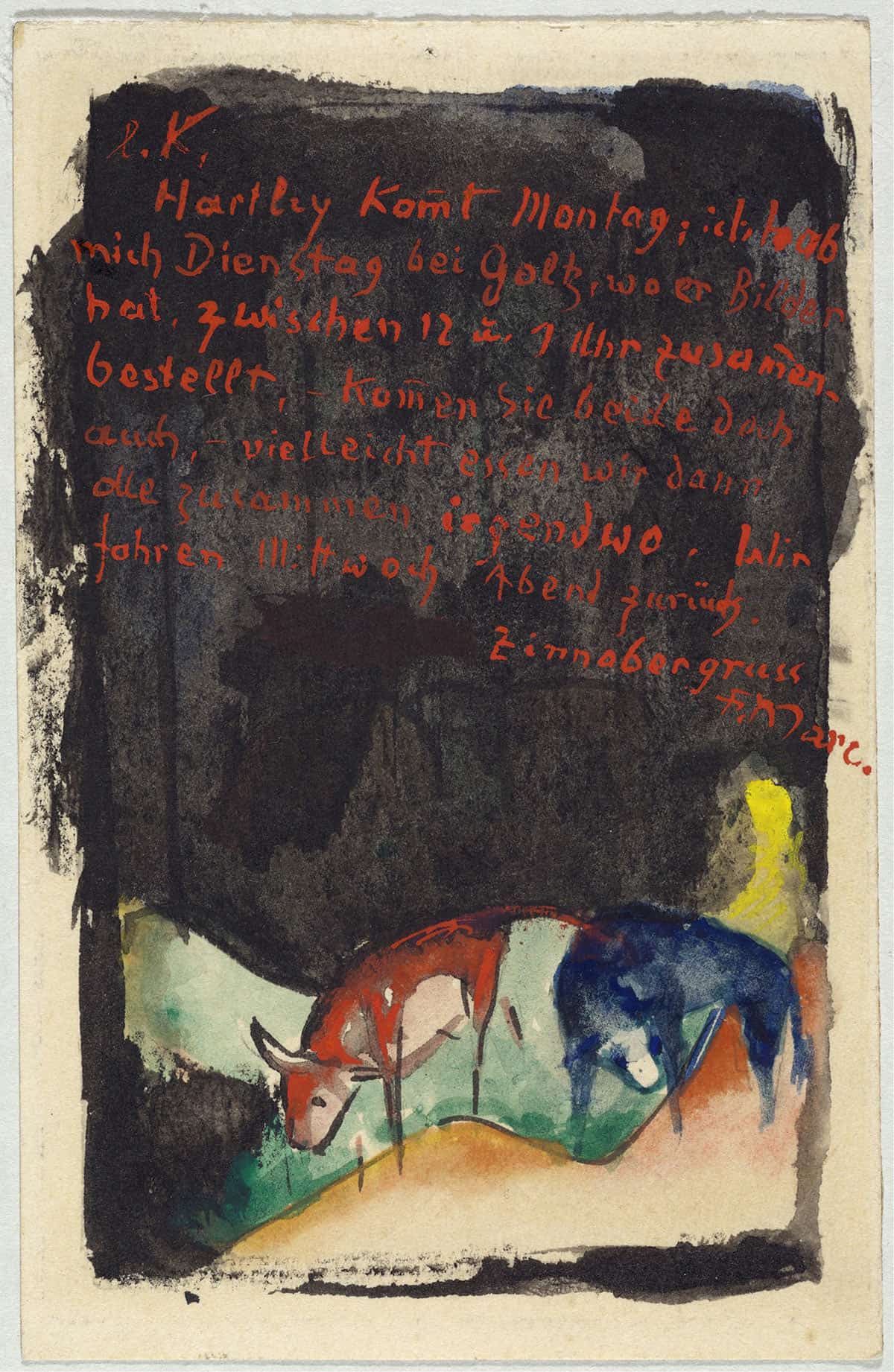 Vermilion by Franz Marc Posters, Prints, & Visual Artwork