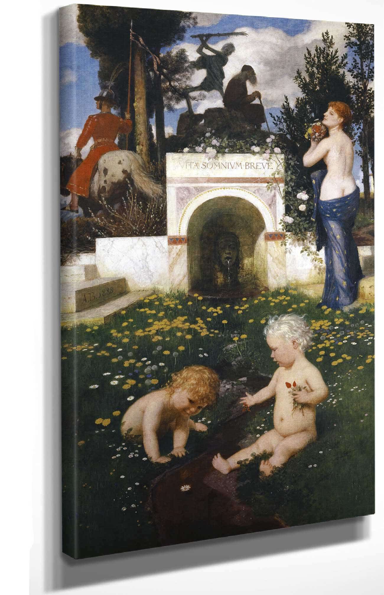 Vita Somnium Breve Life A Short Dream by Arnold Bocklin Posters, Prints, & Visual Artwork