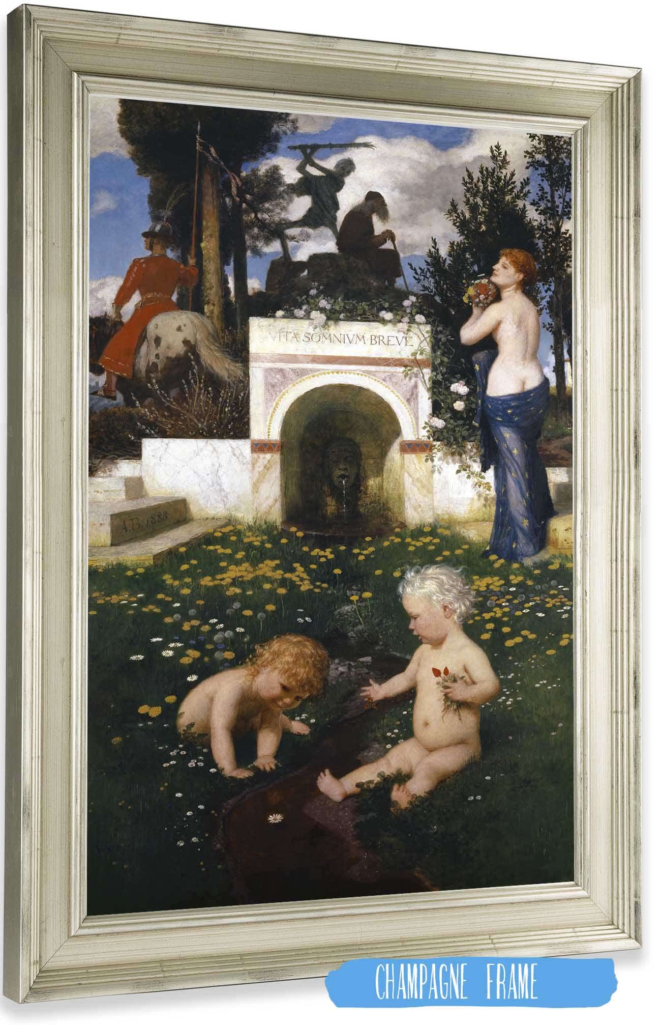 Vita Somnium Breve Life A Short Dream by Arnold Bocklin Posters, Prints, & Visual Artwork
