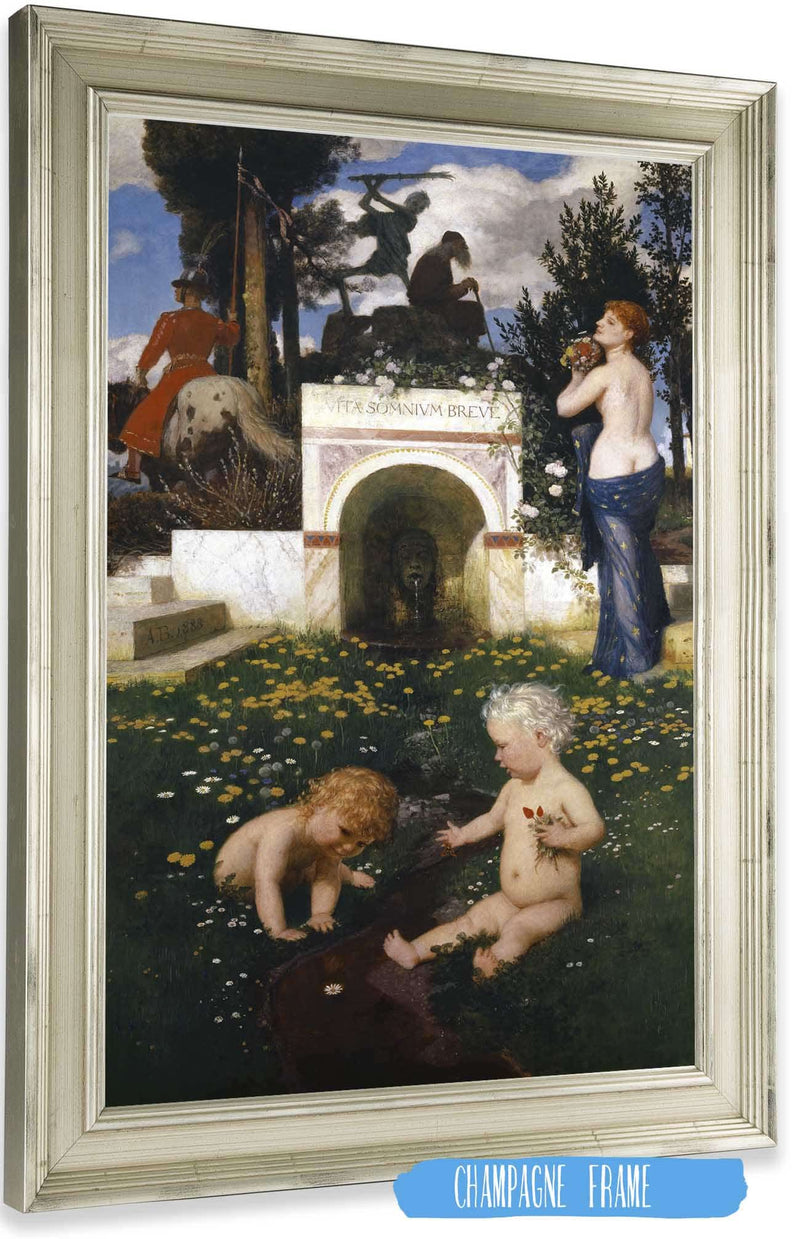 Vita Somnium Breve Life A Short Dream by Arnold Bocklin Posters, Prints, & Visual Artwork