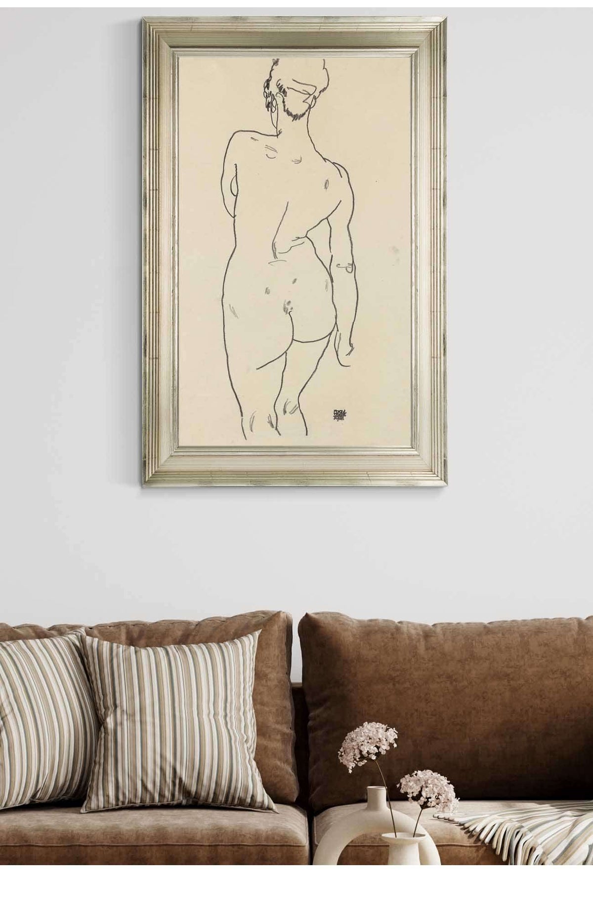 Weiblicher Ruckenakt by Egon Schiele Posters, Prints, & Visual Artwork