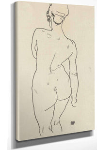 Weiblicher Ruckenakt by Egon Schiele Posters, Prints, & Visual Artwork