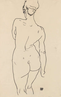 Weiblicher Ruckenakt by Egon Schiele Posters, Prints, & Visual Artwork