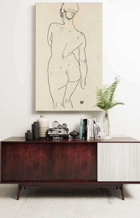 Weiblicher Ruckenakt by Egon Schiele Posters, Prints, & Visual Artwork
