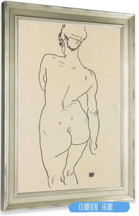 Weiblicher Ruckenakt by Egon Schiele Posters, Prints, & Visual Artwork