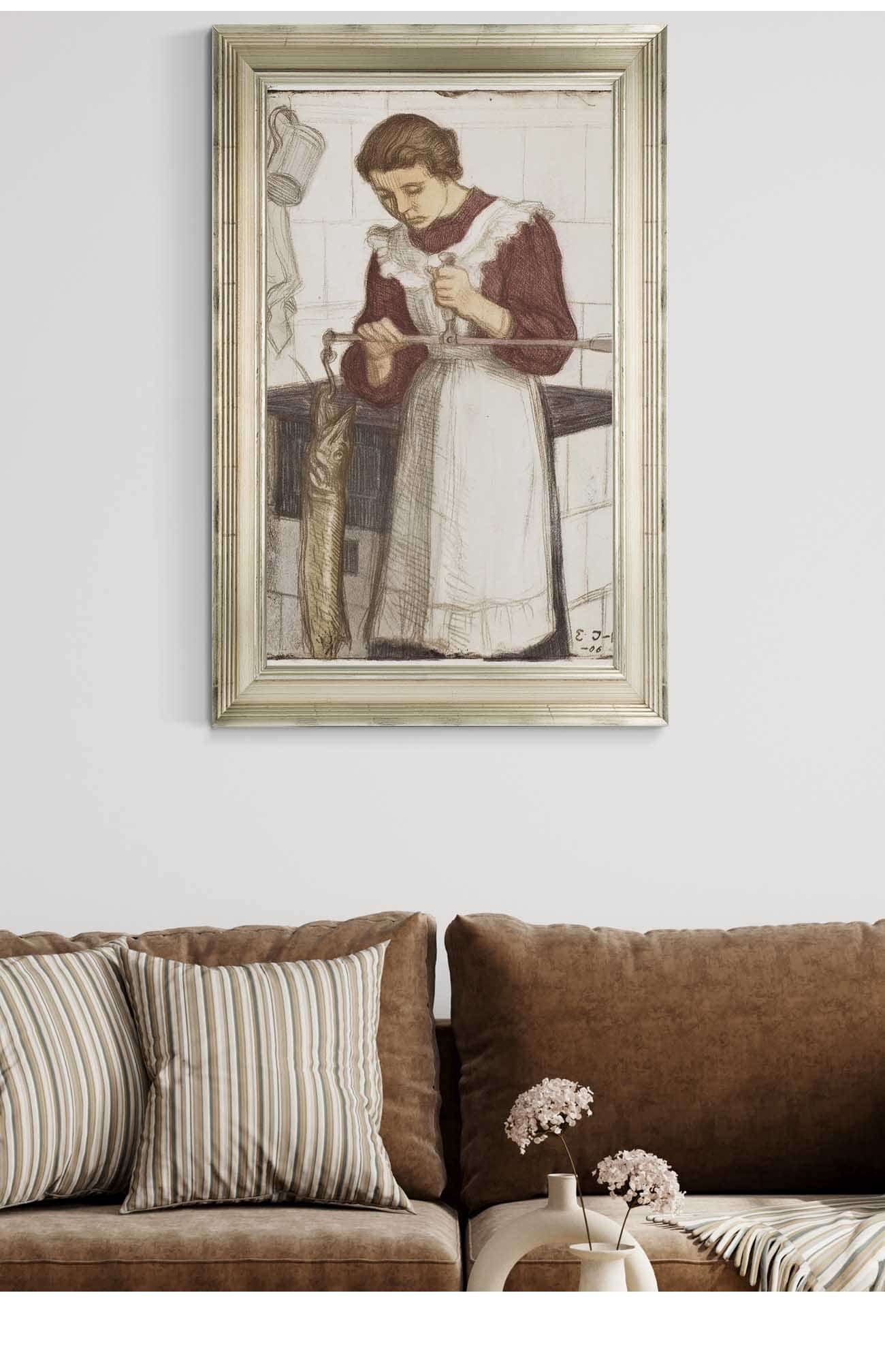 Weighing The Pike  by Eero Jarnefelt Posters, Prints, & Visual Artwork