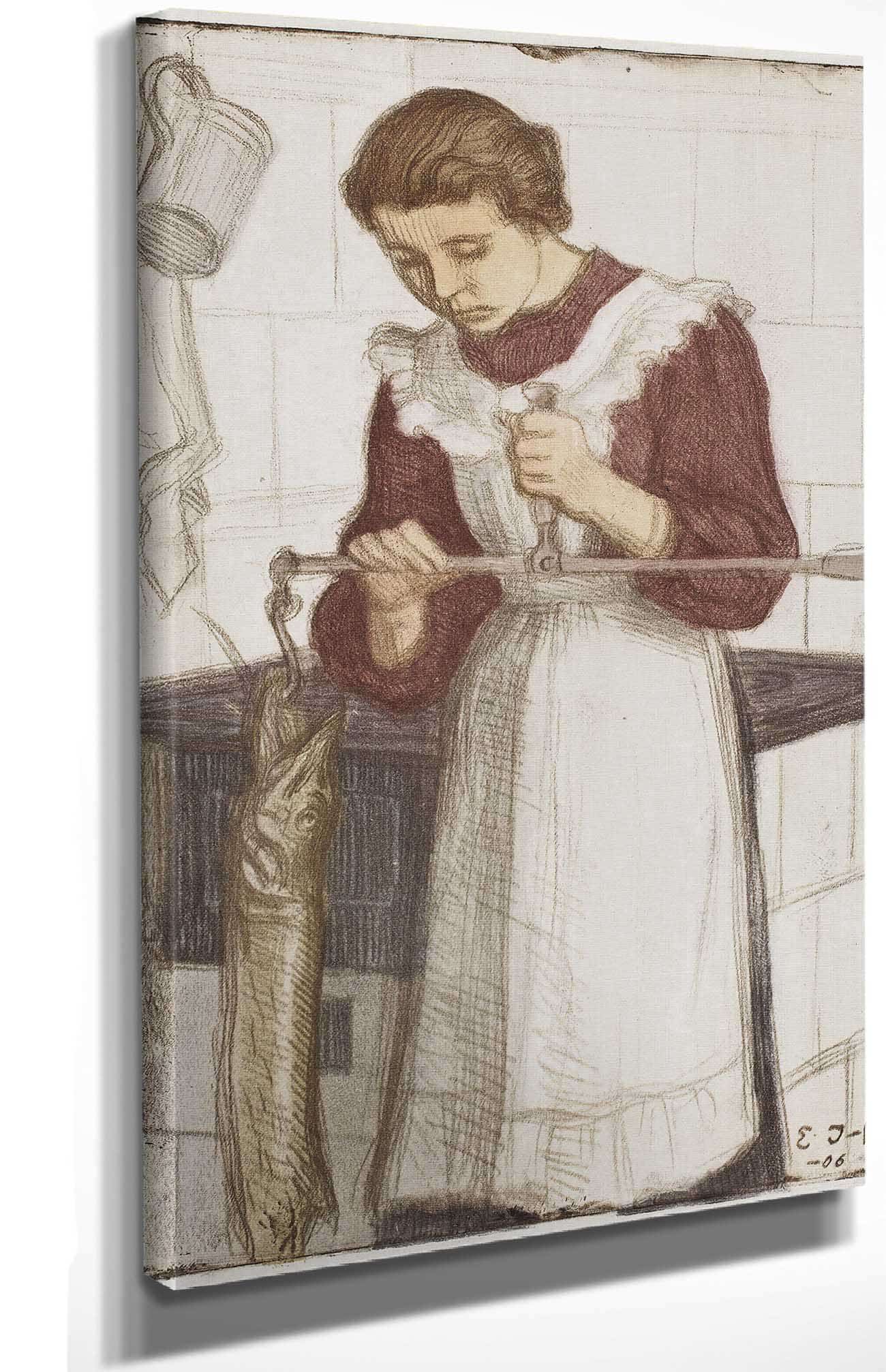 Weighing The Pike  by Eero Jarnefelt Posters, Prints, & Visual Artwork
