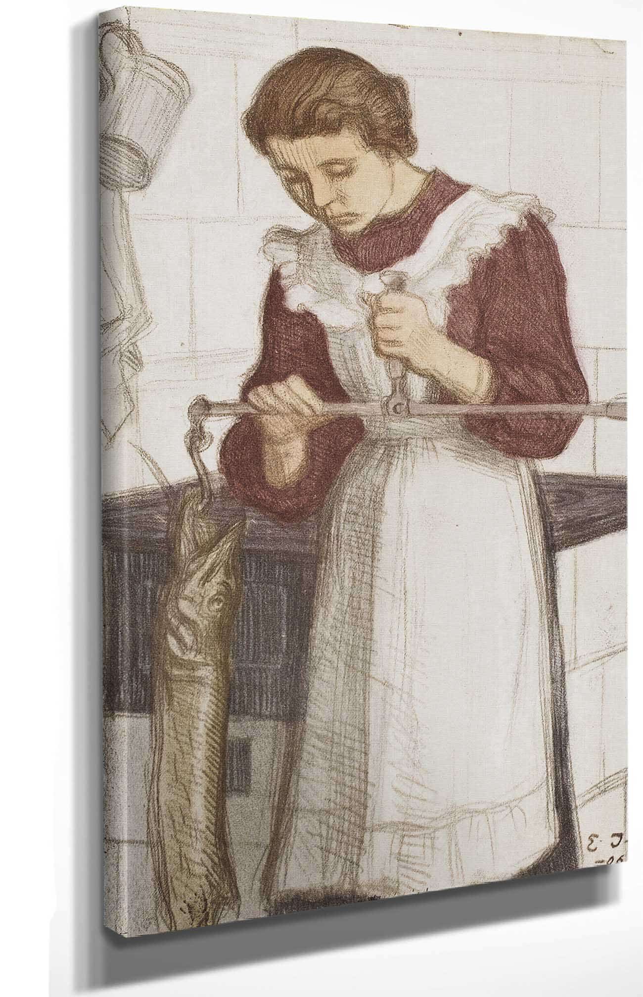 Weighing The Pike  by Eero Jarnefelt Posters, Prints, & Visual Artwork