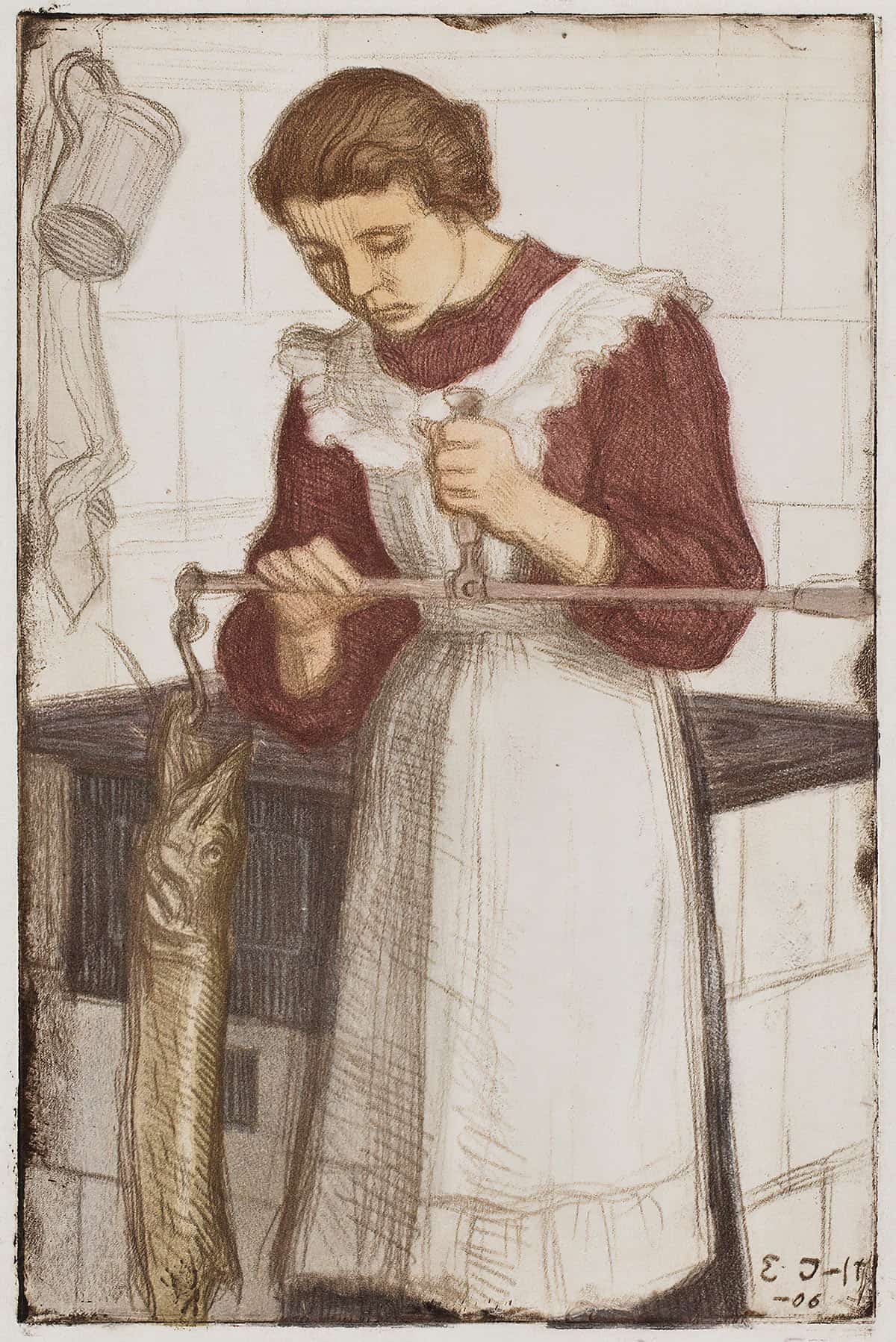Weighing The Pike  by Eero Jarnefelt Posters, Prints, & Visual Artwork