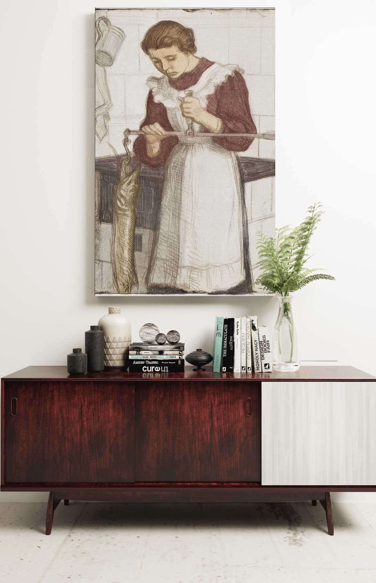 Weighing The Pike  by Eero Jarnefelt Posters, Prints, & Visual Artwork