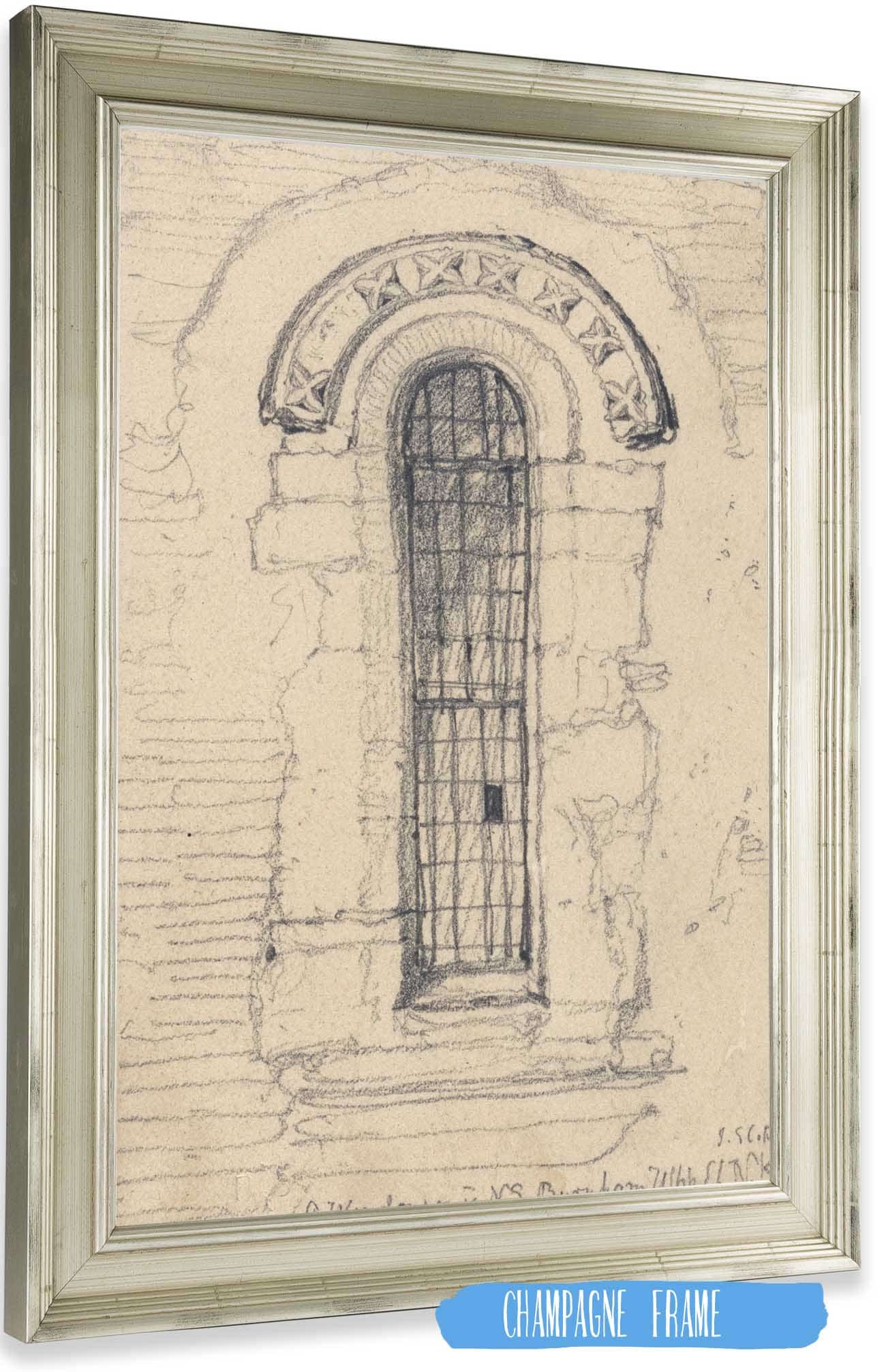 Window On The North Side Of Burnham Ulph Church Norfolk by John Sell Cotman Posters, Prints, & Visual Artwork