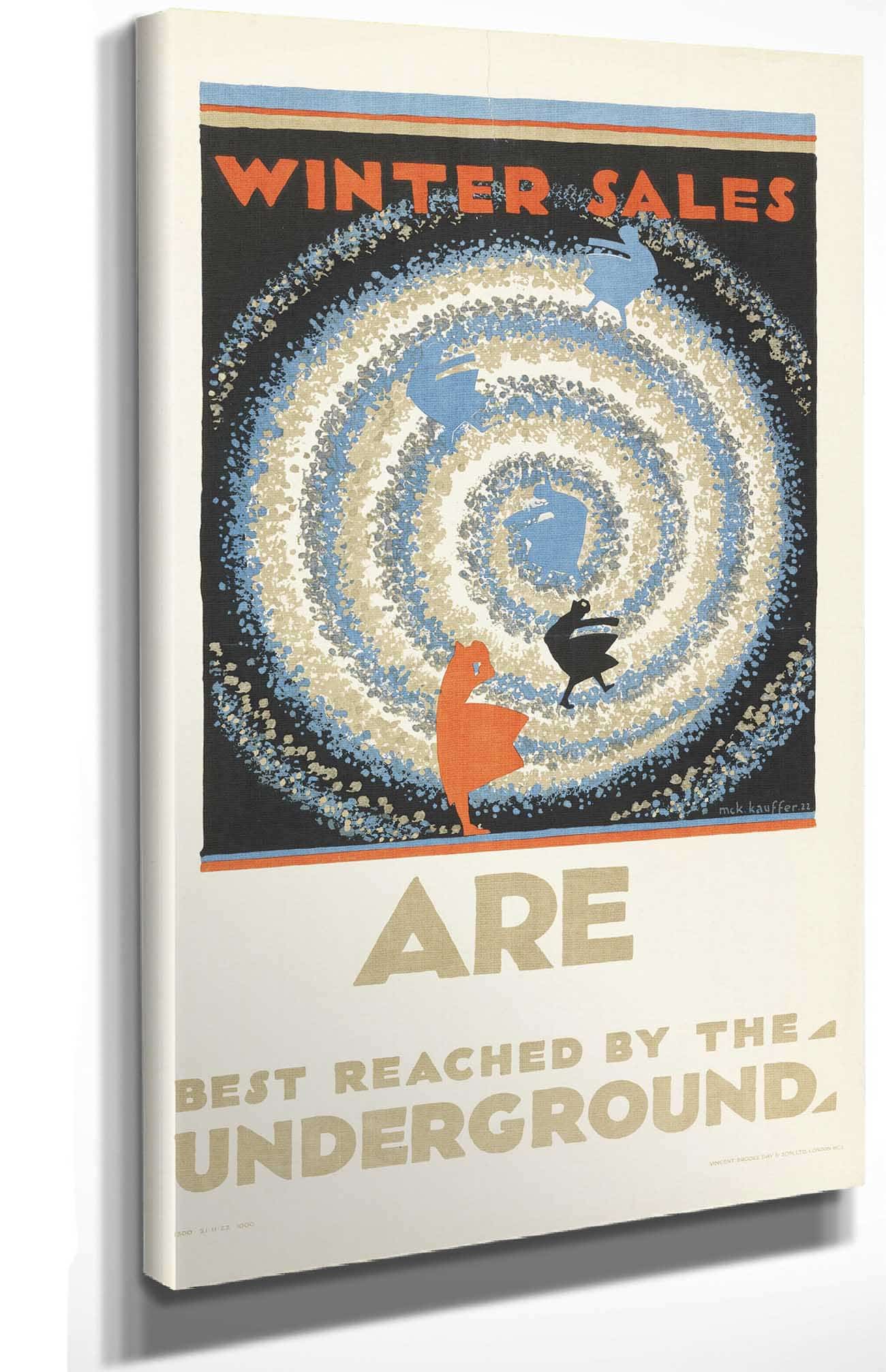Winter Sales For London Underground by Edward Mcknight Kauffer Posters, Prints, & Visual Artwork