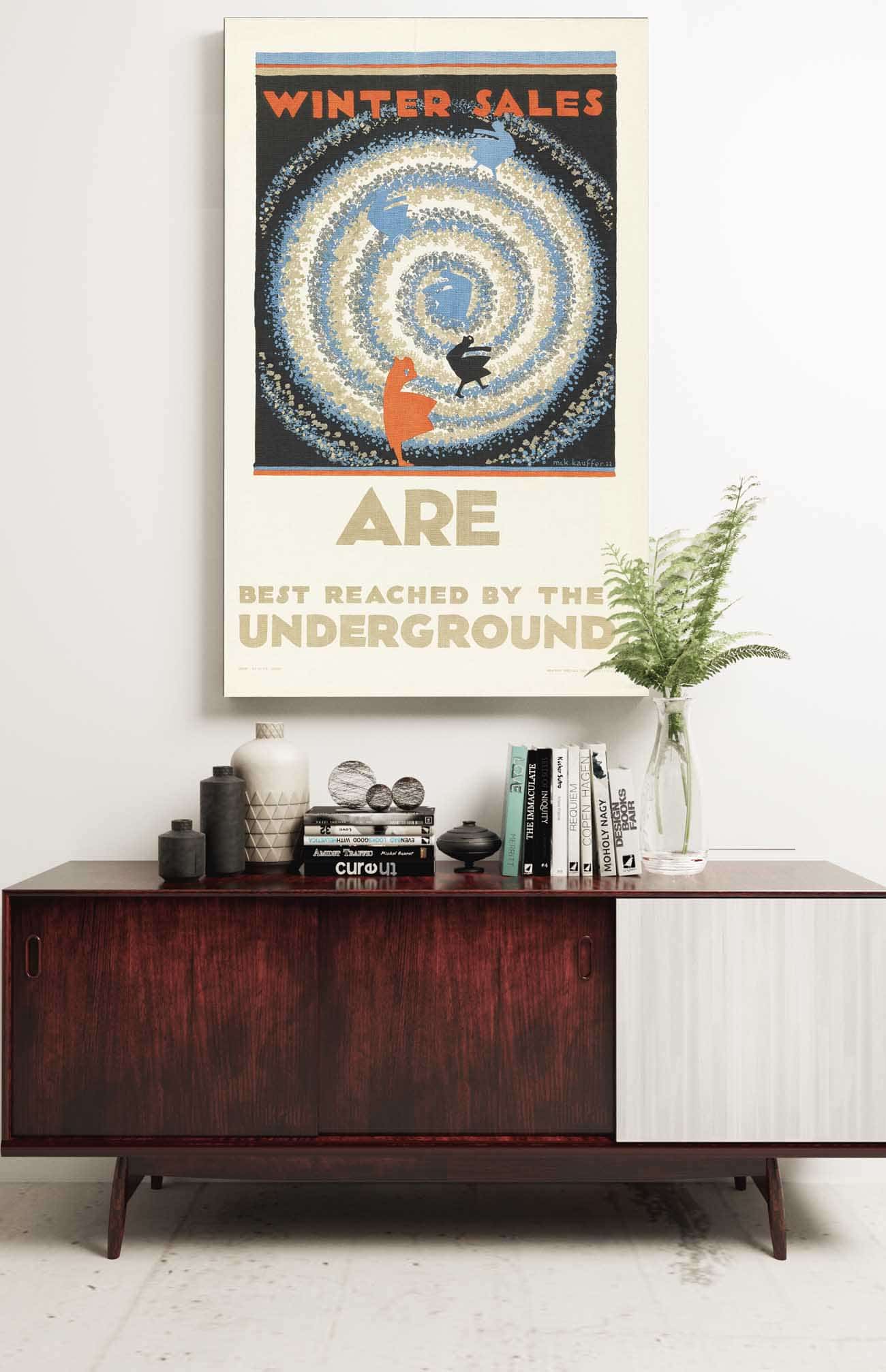 Winter Sales For London Underground by Edward Mcknight Kauffer Posters, Prints, & Visual Artwork