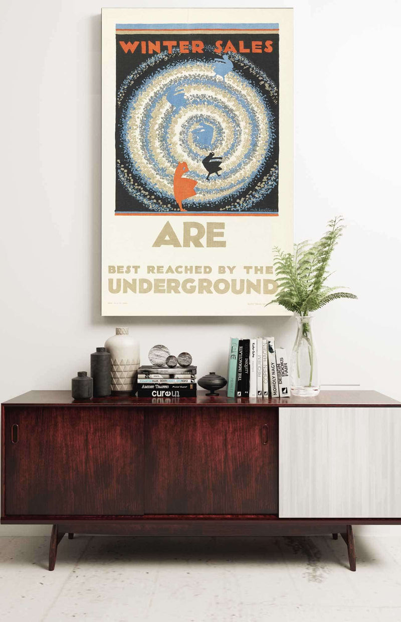 Winter Sales For London Underground by Edward Mcknight Kauffer Posters, Prints, & Visual Artwork