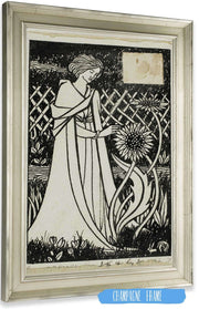 Woman With Sunflowers by Aubrey Vincent Beardsley Posters, Prints, & Visual Artwork