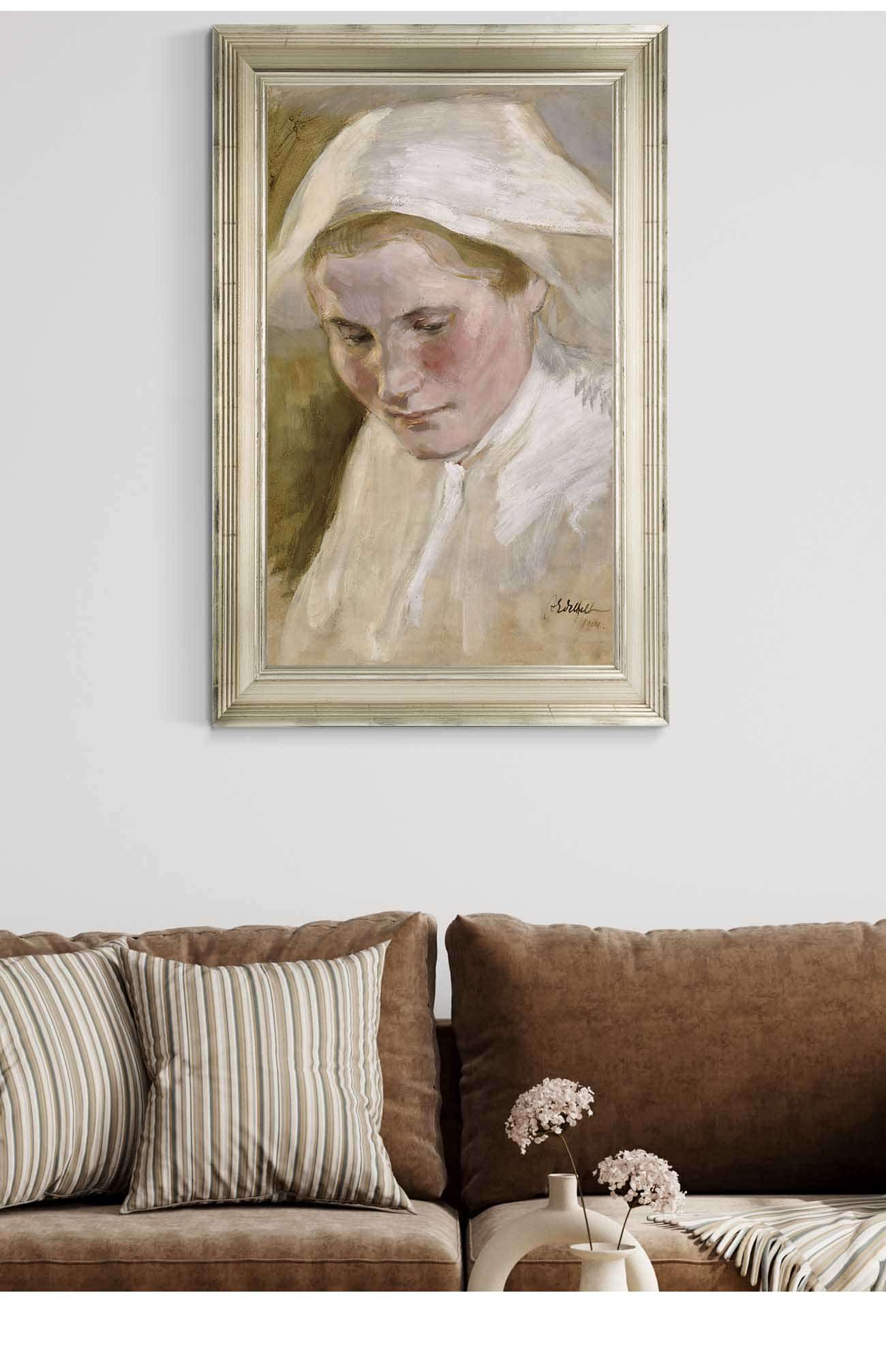Womans Head by Albert Edelfelt Posters, Prints, & Visual Artwork
