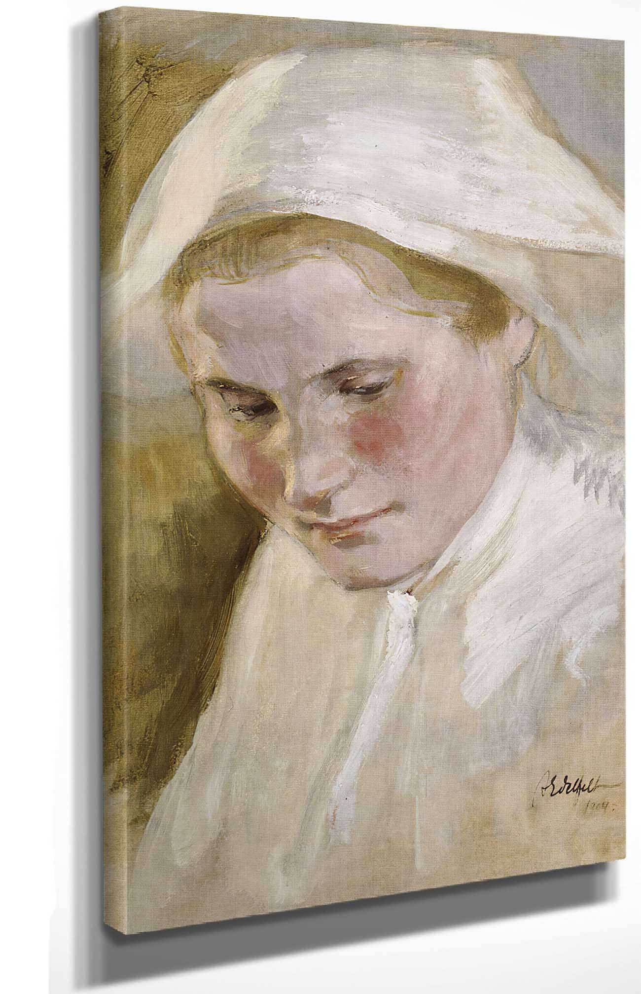 Womans Head by Albert Edelfelt Posters, Prints, & Visual Artwork