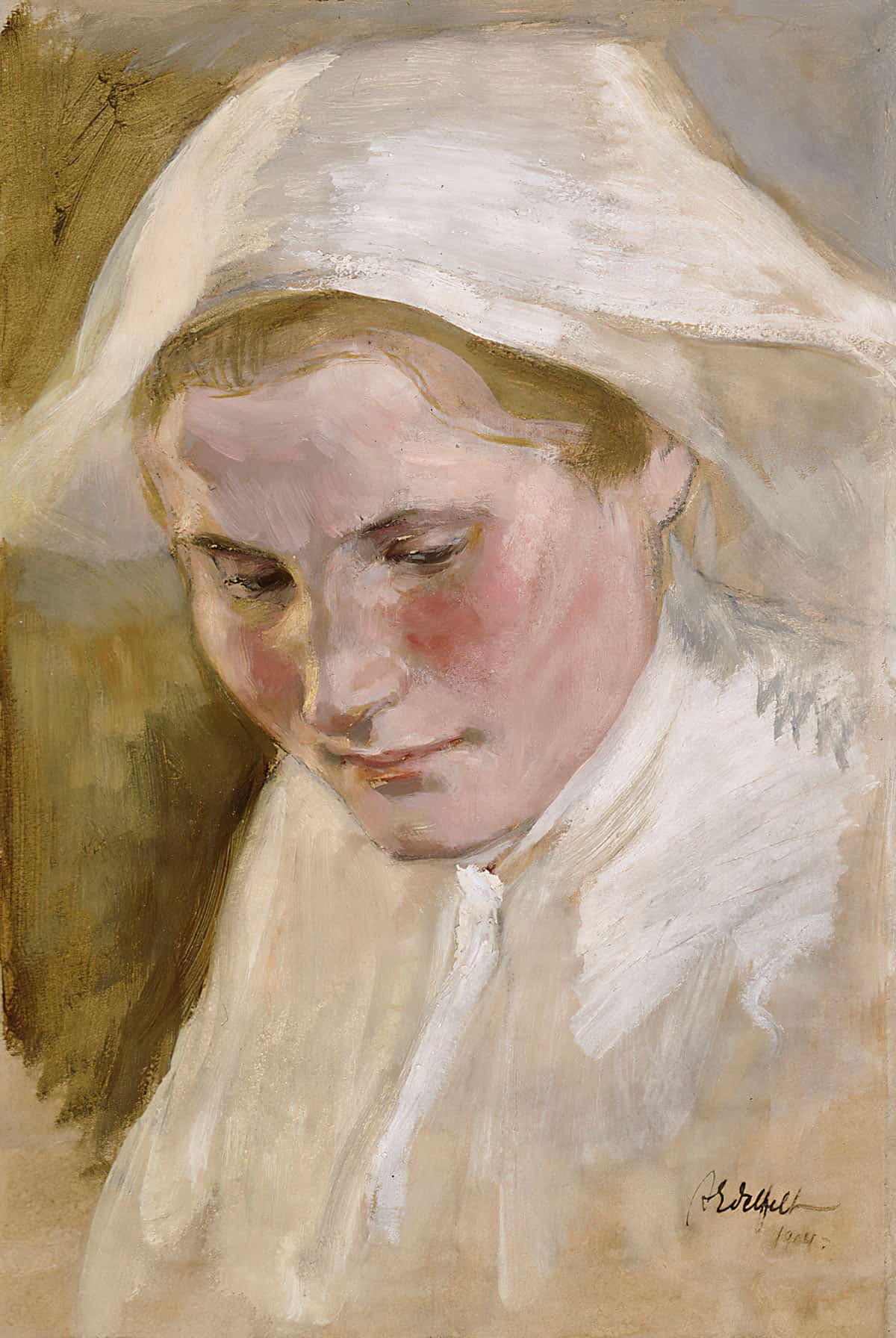 Womans Head by Albert Edelfelt Posters, Prints, & Visual Artwork