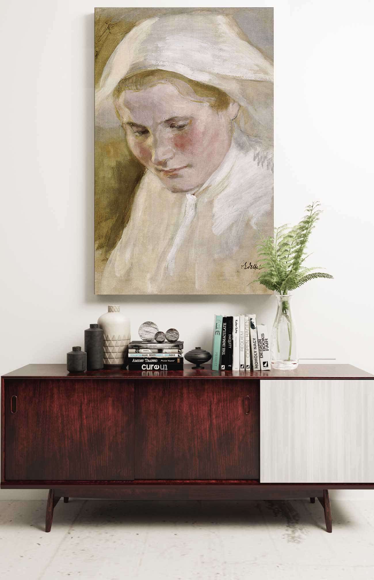 Womans Head by Albert Edelfelt Posters, Prints, & Visual Artwork